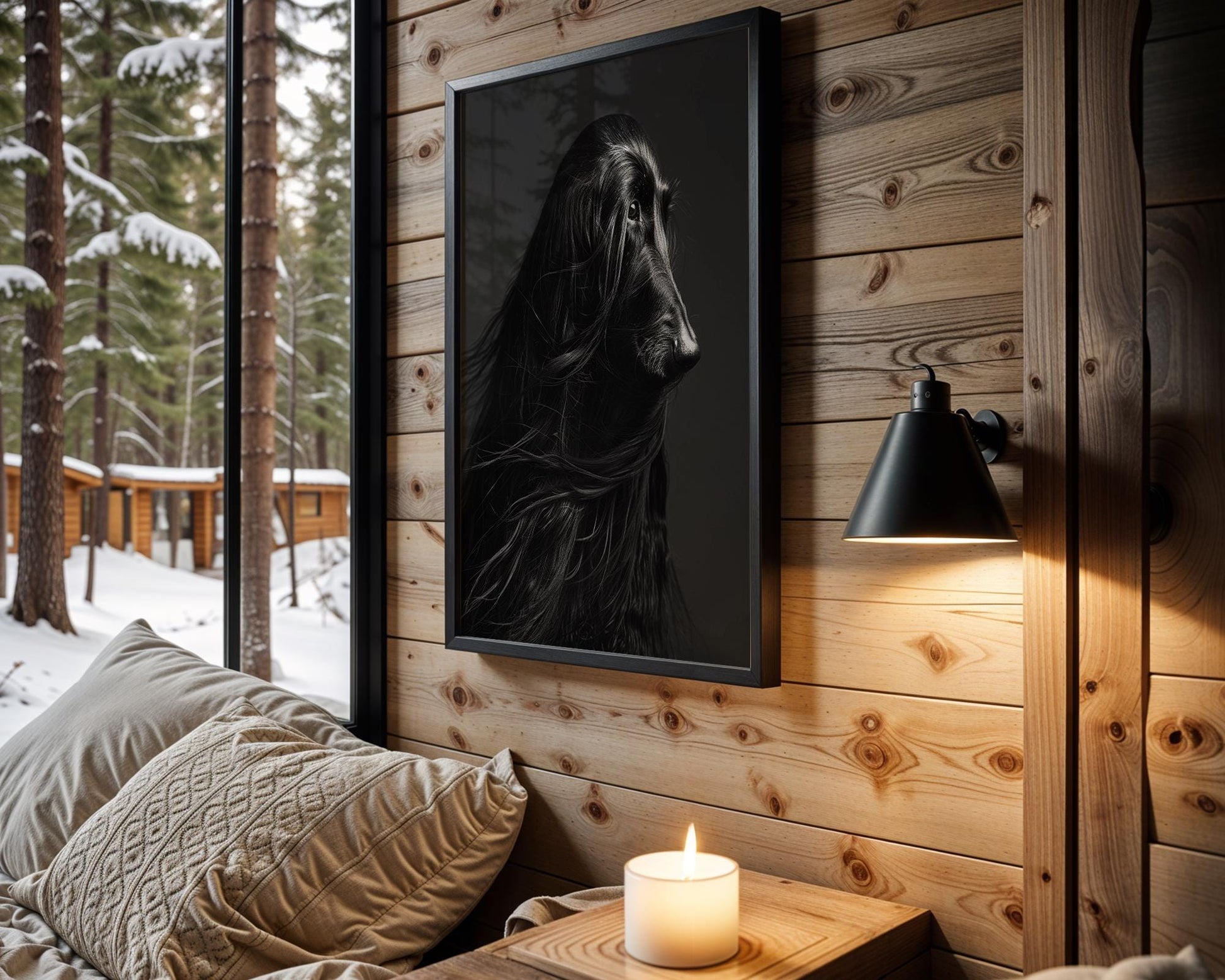 Dog Photography Afghan Hound Portrait Print | Black and White , Minimalist Decor wall art print, minimalist black and white poster, modern Scandinavian wall decor, Monohaus