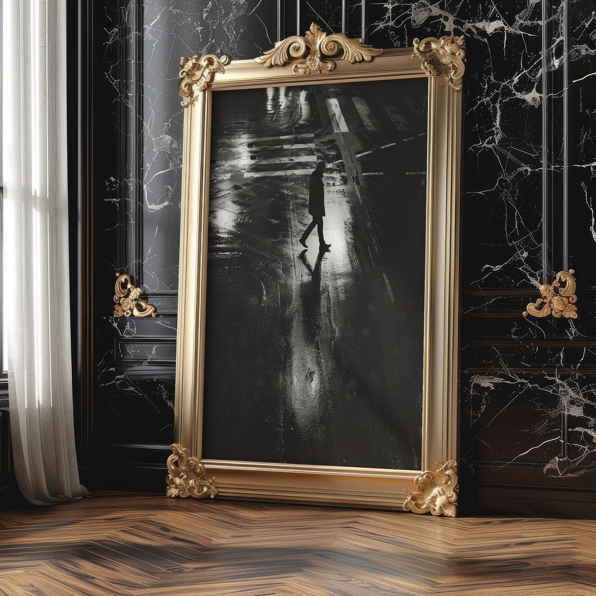 City Lights Photography Print | Black and White Urban Wall Art wall art print, black and white architectural poster, minimalist modern Scandinavian wall decor, Monohaus