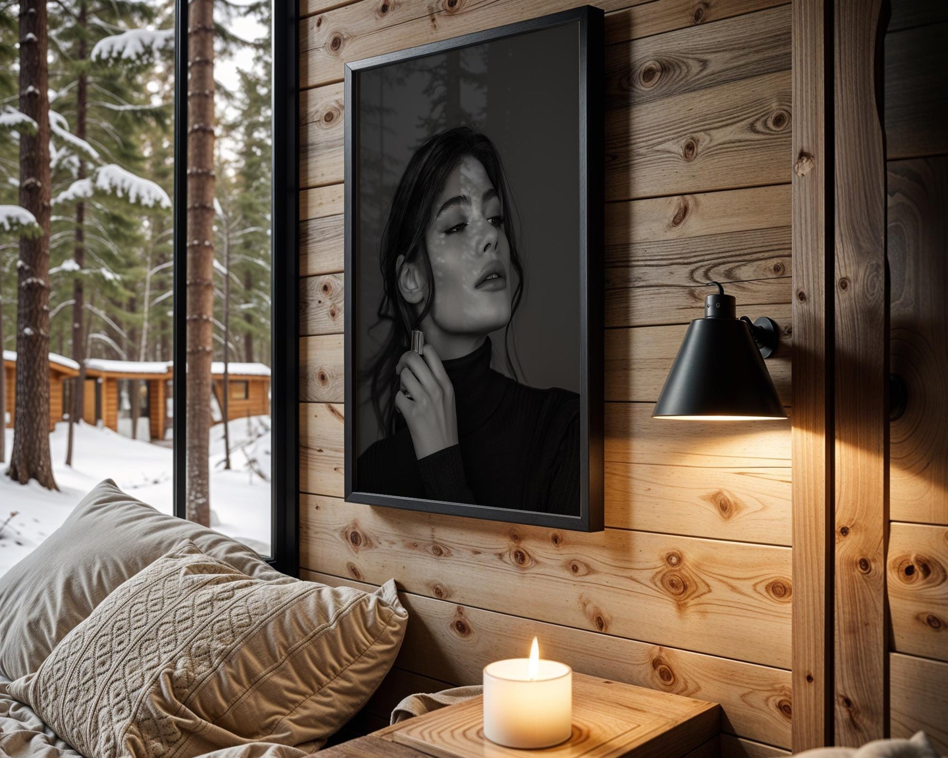 Minimal Wall Art Elegant Woman Perfume Portrait | Minimal Wall Art  for Home Decor wall art print, minimalist black and white poster, modern Scandinavian wall decor, Monohaus