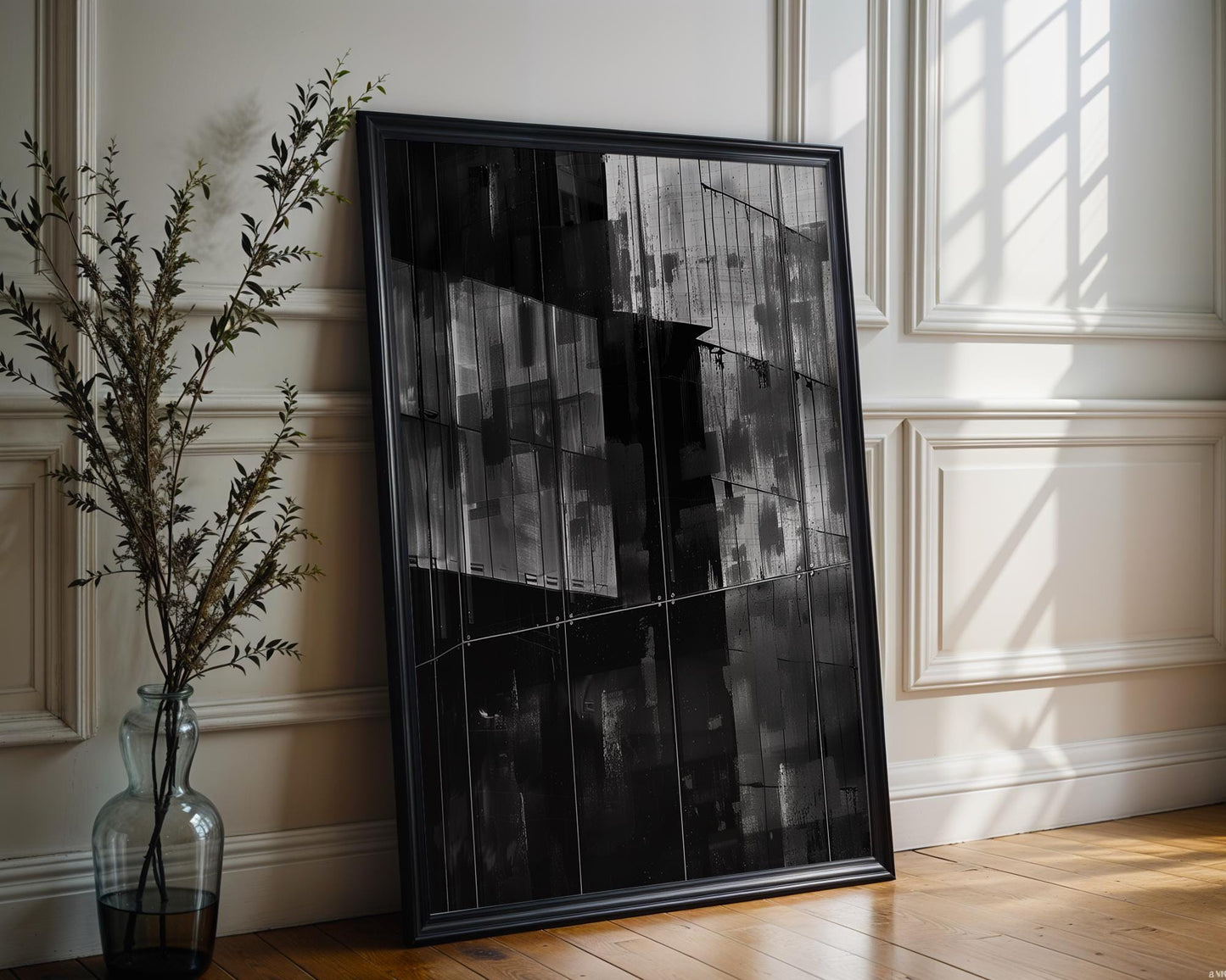 Minimal Wall Art Urban Reflections | Black and White Architecture Photography wall art print, black and white architectural poster, minimalist modern Scandinavian wall decor, Monohaus