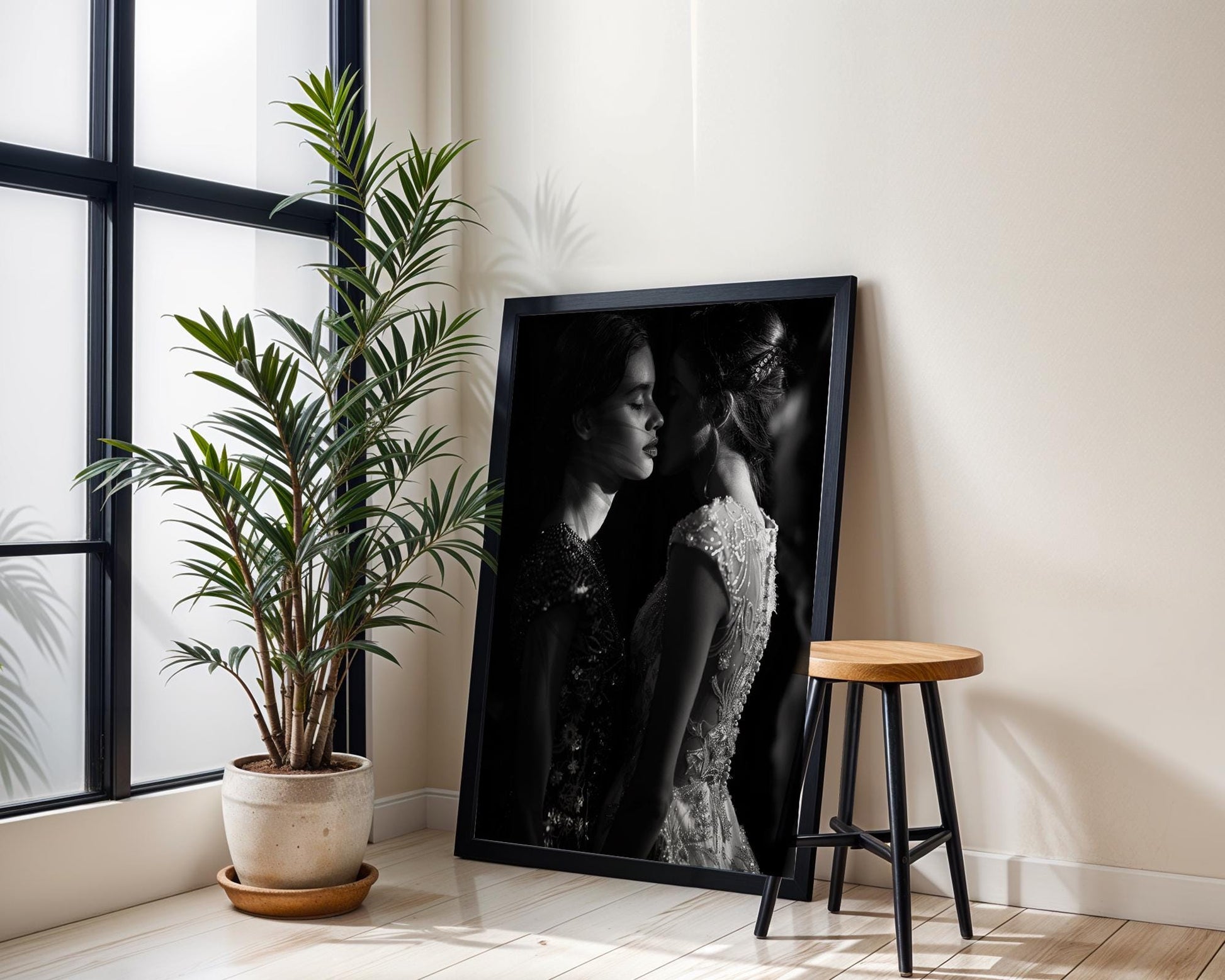 Minimal Wall Art Black and White Fashion Portrait | Modern Minimalist Fine Art Print wall art print, minimalist black and white poster, modern Scandinavian wall decor, Monohaus