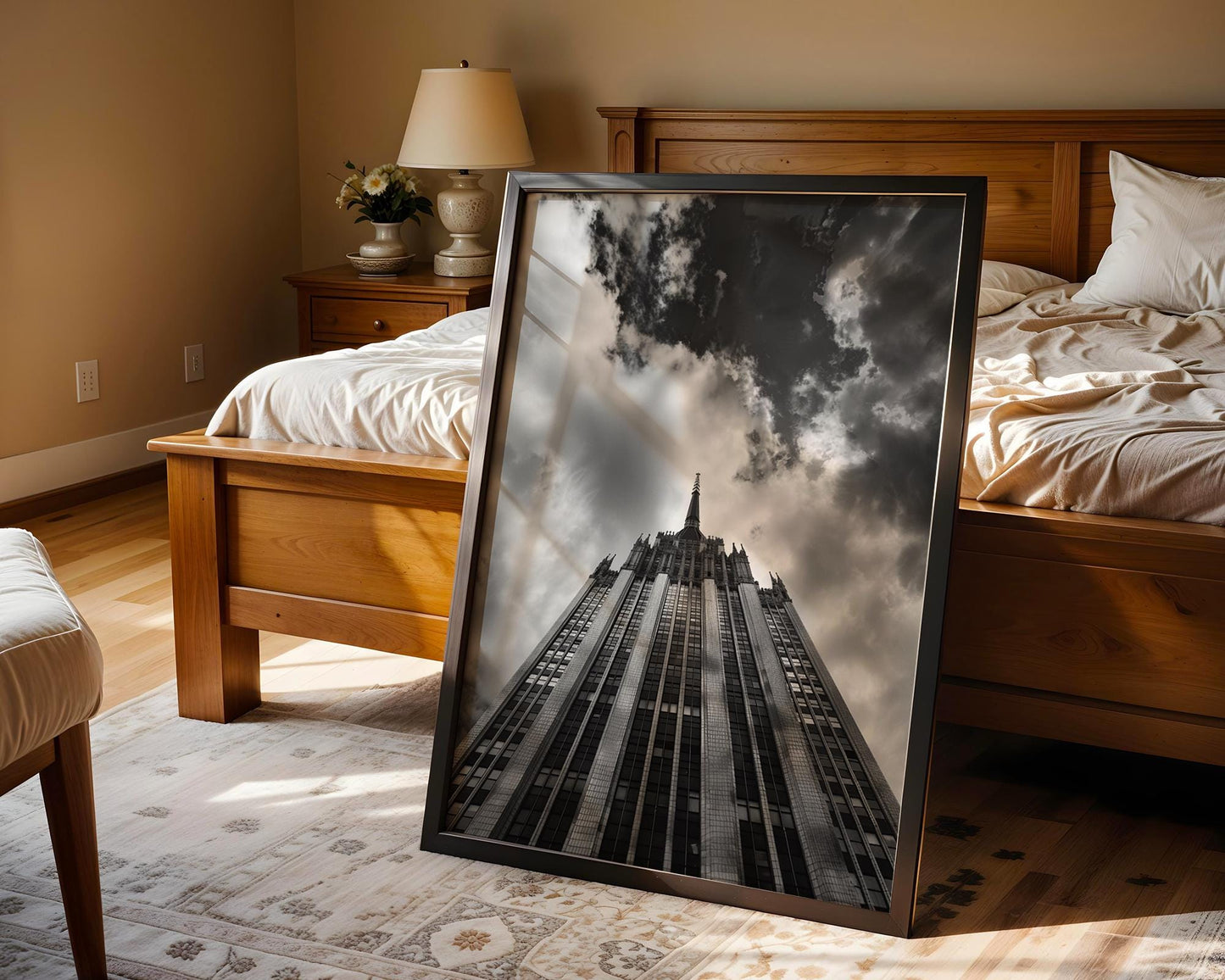 World Landmark | Art Deco Skyscraper Print | Black and White Architecture Photography