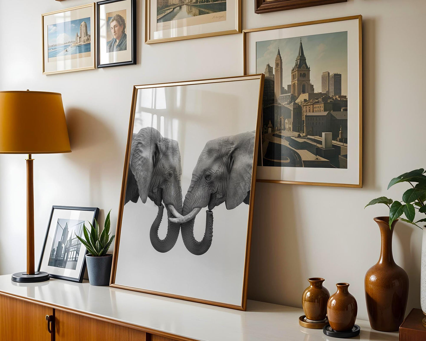 Wildlife Poster | Elephant Print • Black & White Safari Photography, Minimalist Wall Art wall art print, minimalist black and white poster, modern Scandinavian wall decor, Monohaus