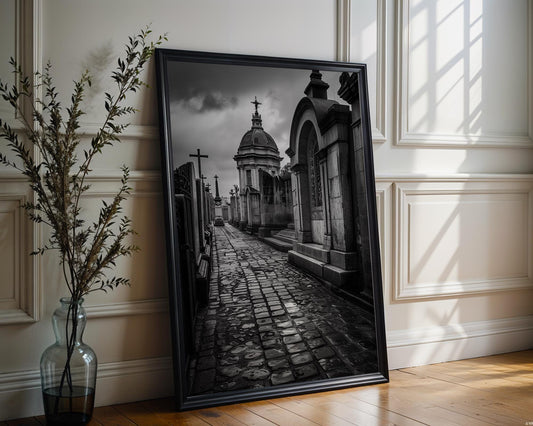 World Landmark | Recoleta Cemetery Print | Buenos Aires Black and White Photography