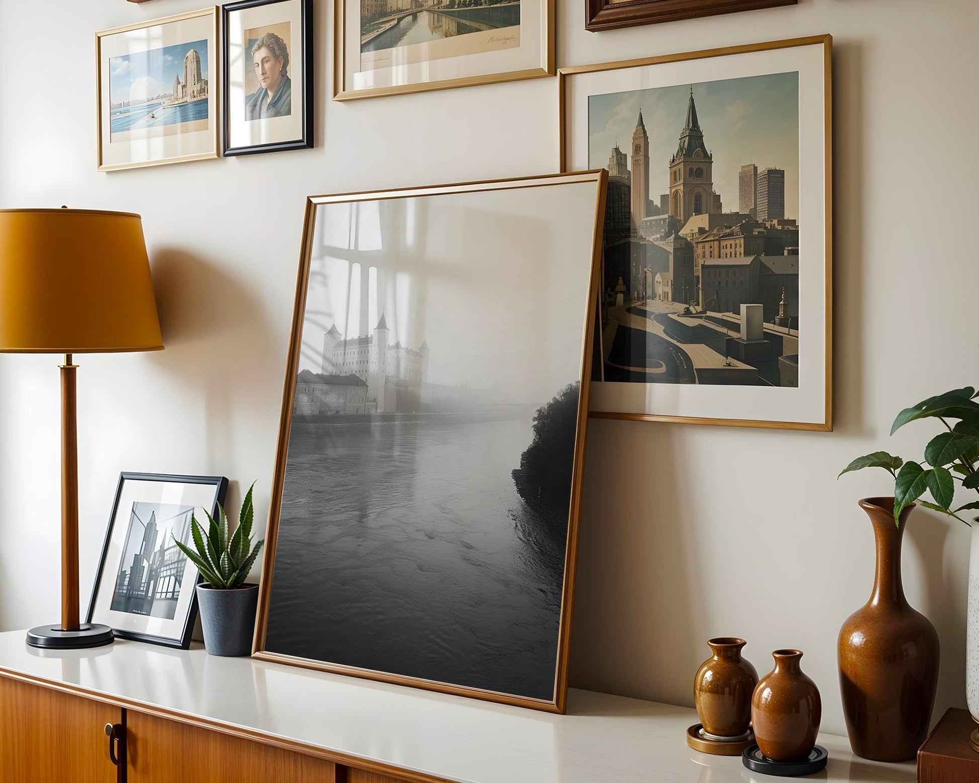 World Landmark | Bratislava Castle Print | Black and White European Architecture Photography wall art print, black and white architectural poster, minimalist modern Scandinavian wall decor, Monohaus