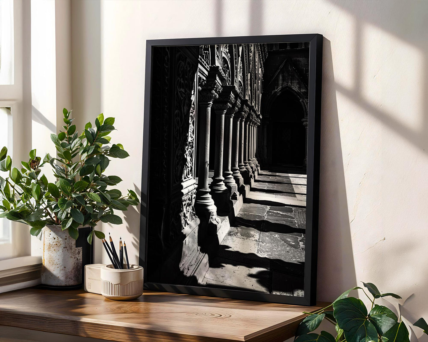 World Landmark | York Minster Arches Print | Gothic Cathedral Photography, Monochrome Wall Art