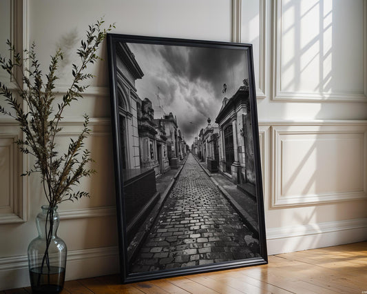 World Landmark | Recoleta Cemetery Print | Buenos Aires Black and White Photography