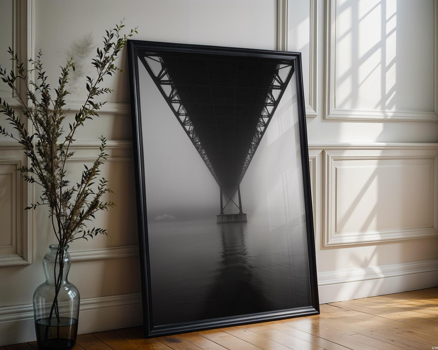 World Landmark | Porto Bridge Photography Print | Minimalist Black and White Wall Art wall art print, minimalist black and white poster, modern Scandinavian wall decor, Monohaus