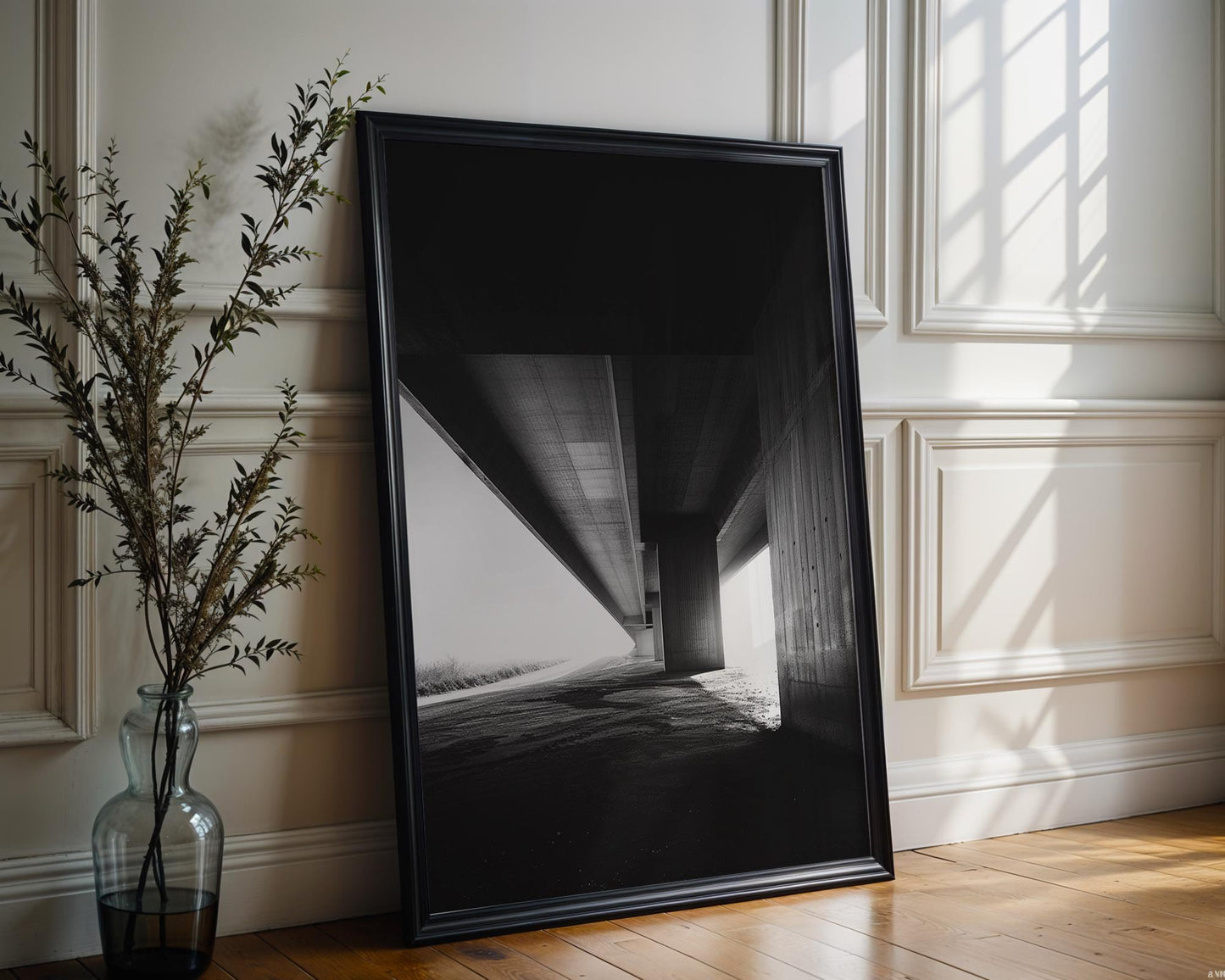 Urban Photography | Concrete Bridge Photography Print | Black and White Minimalist Wall Art wall art print, black and white architectural poster, minimalist modern Scandinavian wall decor, Monohaus