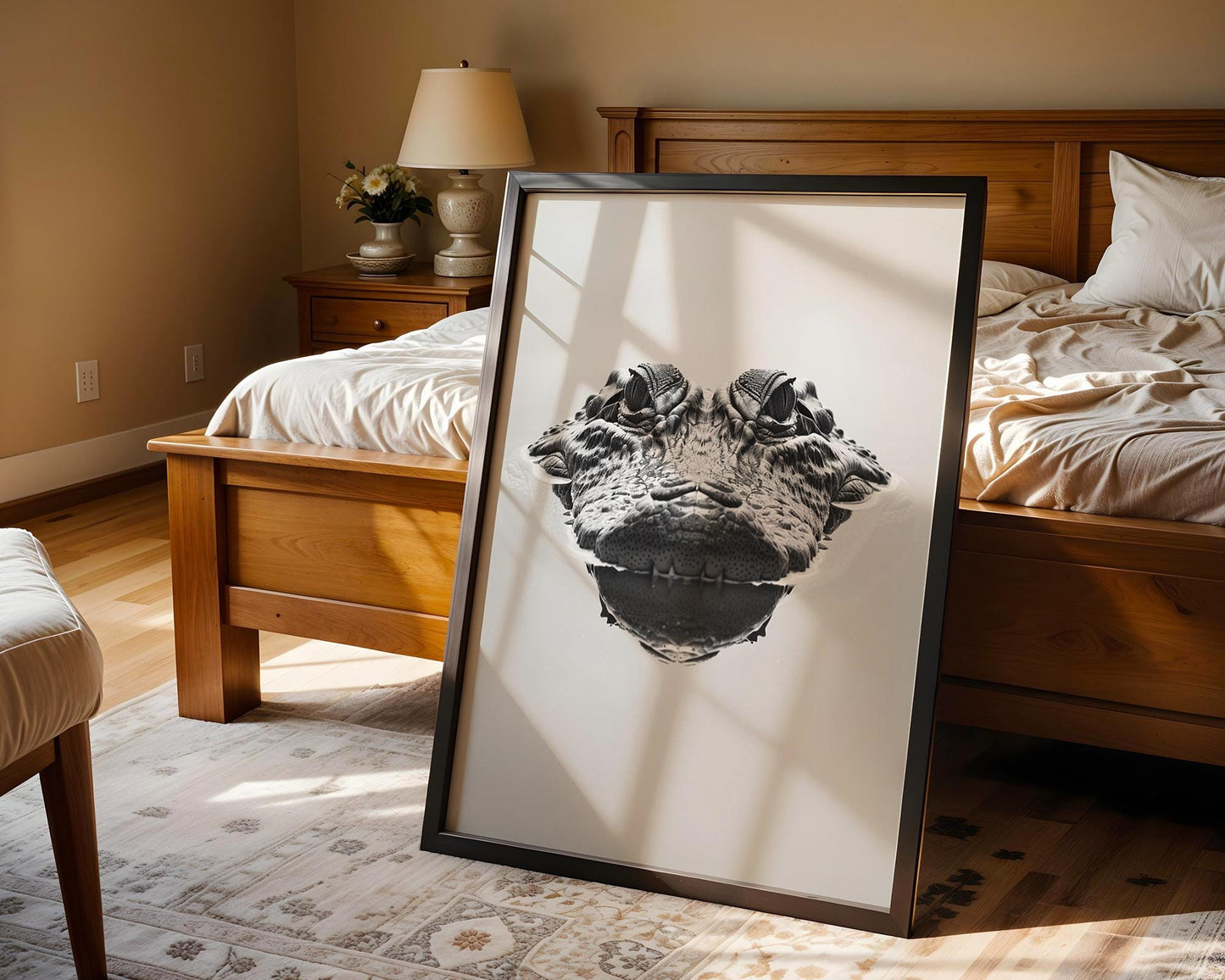 Wildlife Poster | Crocodile Photography Print | Minimalist Black & White  Art wall art print, minimalist black and white poster, modern Scandinavian wall decor, Monohaus