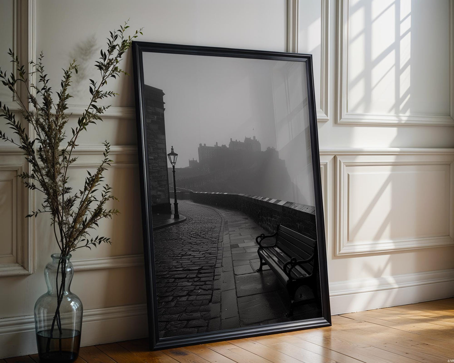 World Landmark | Edinburgh Castle Print | Black and White Scotland Architecture Photography