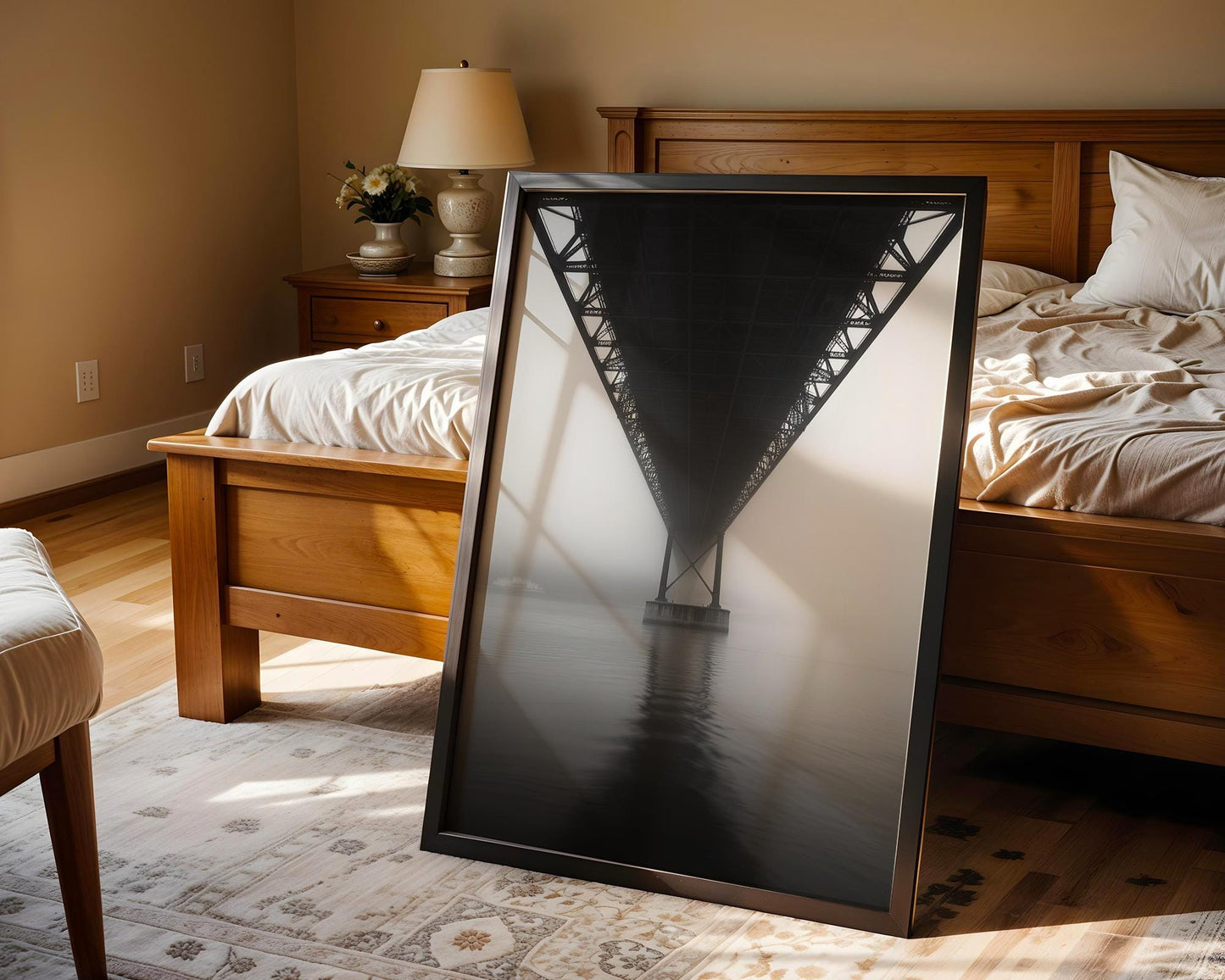 World Landmark | Porto Bridge Photography Print | Minimalist Black and White Wall Art wall art print, minimalist black and white poster, modern Scandinavian wall decor, Monohaus