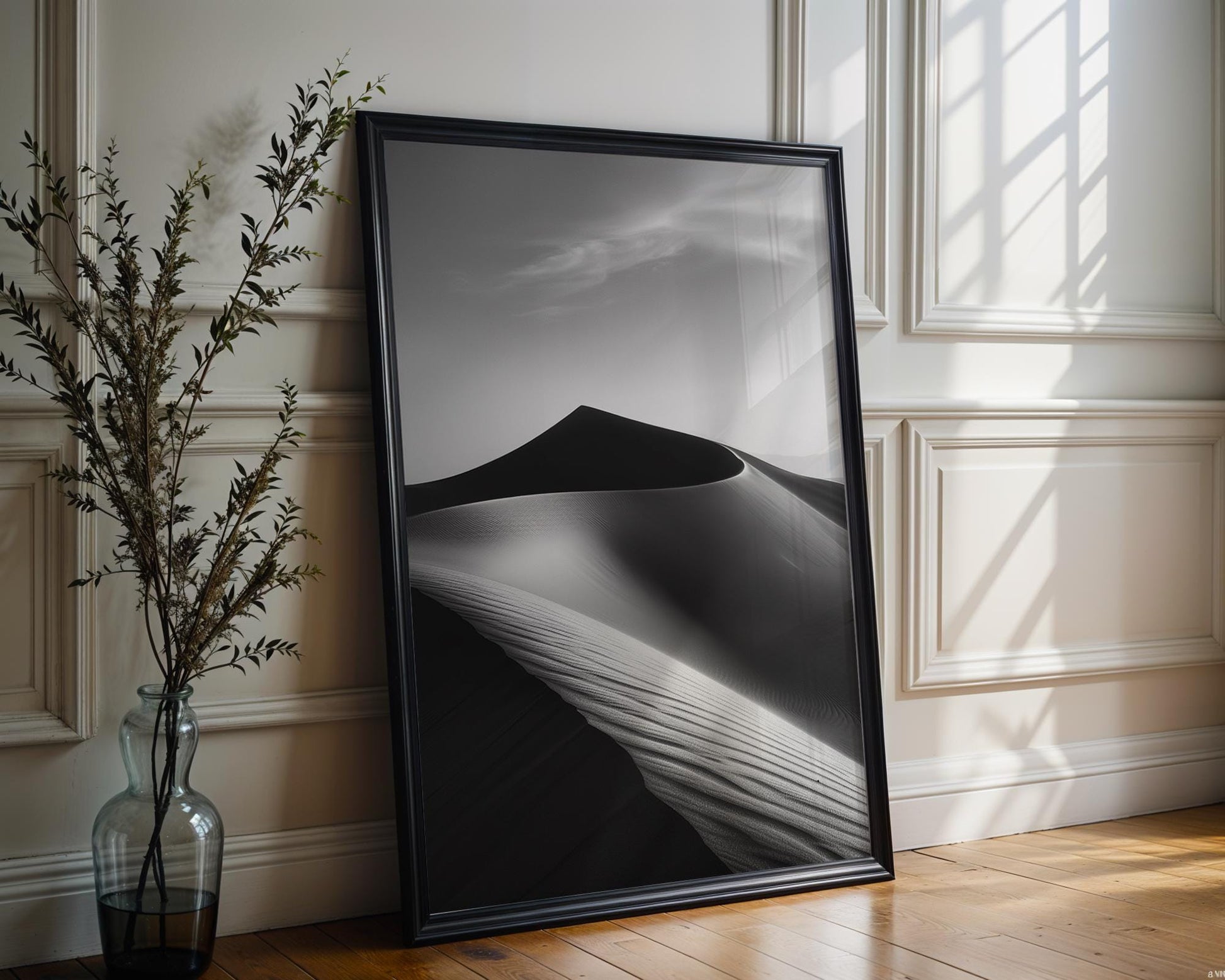 Minimal Wall Art | Desert Dune Photography Print | Minimalist Modern Home Poster wall art print, minimalist black and white poster, modern Scandinavian wall decor, Monohaus