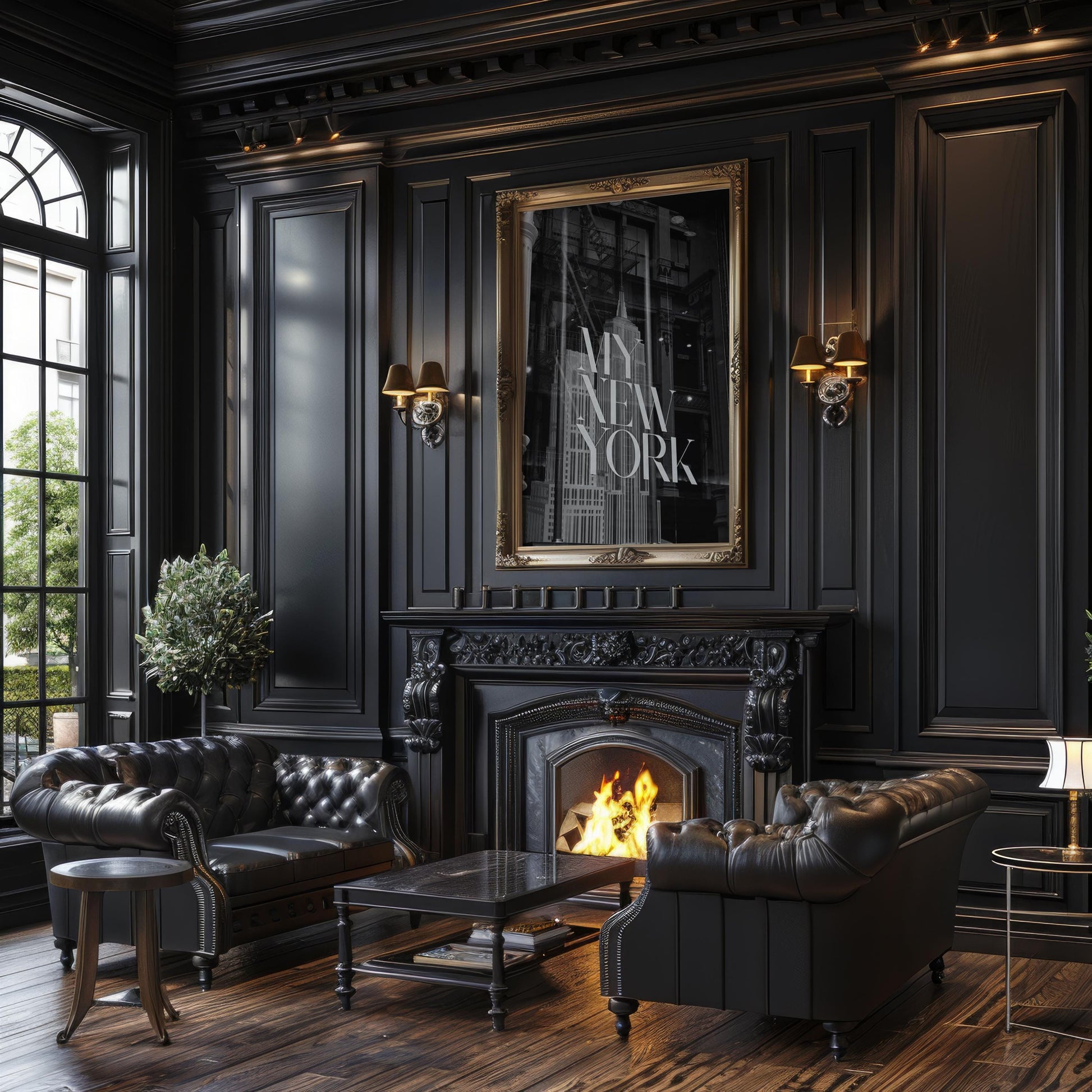 Designer Wall Art | Empire State Building Print | Black and White NYC Architectural wall art print, black and white architectural poster, minimalist modern Scandinavian wall decor, Monohaus