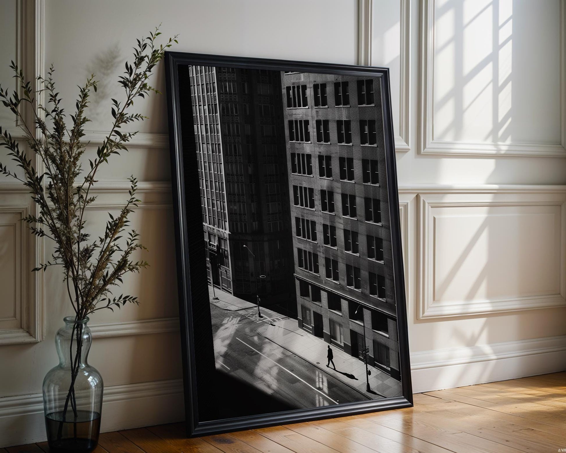 Urban Photography | Black and White Architectural Photography Print | Minimalist Building Shadows wall art print, black and white architectural poster, minimalist modern Scandinavian wall decor, Monohaus