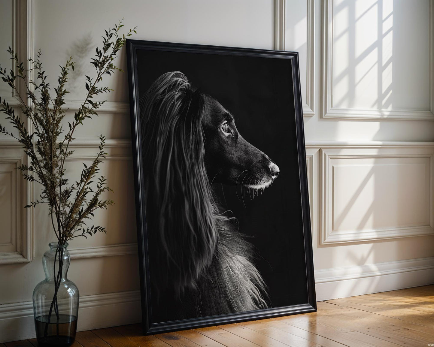 Dog Photography Afghan Hound Print | Fine Art , Minimalist Decor wall art print, minimalist black and white poster, modern Scandinavian wall decor, Monohaus