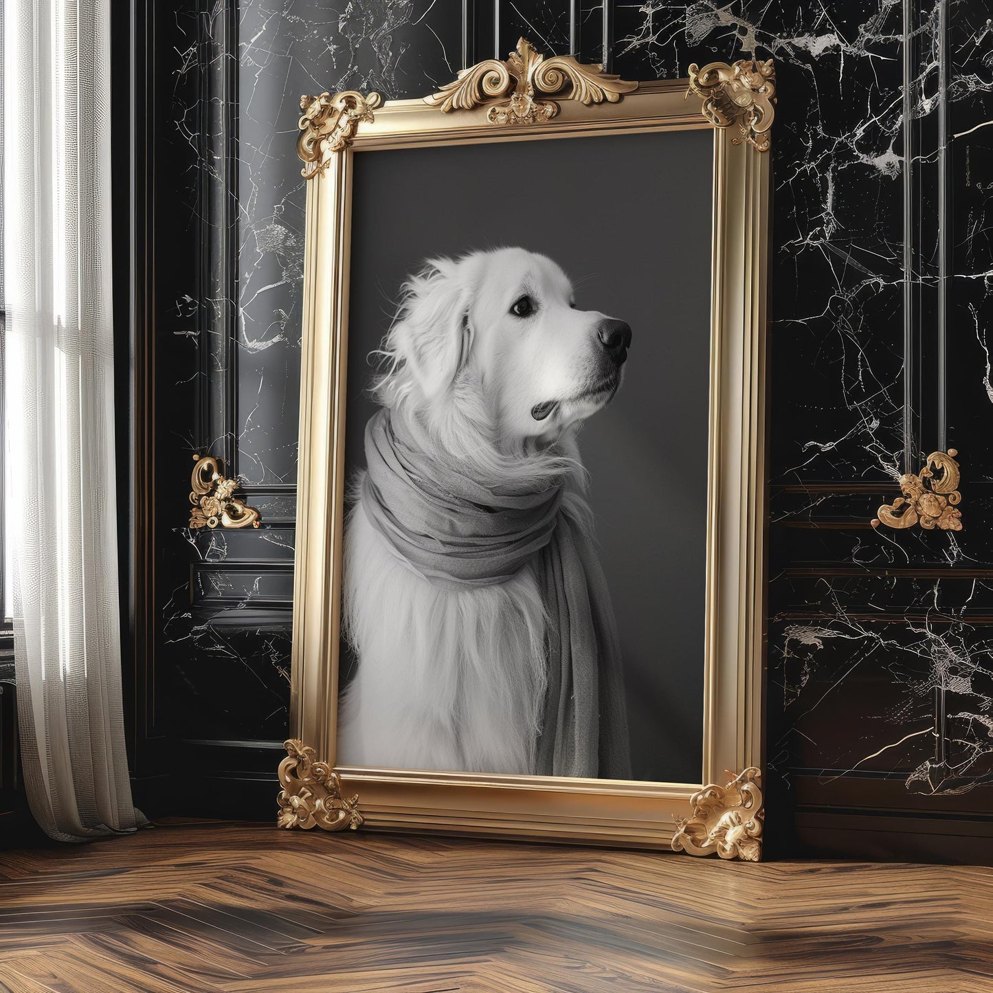 Dog Photography Retriever Pet Portrait Print | Minimalist Modern Home Decor wall art print, minimalist black and white poster, modern Scandinavian wall decor, Monohaus