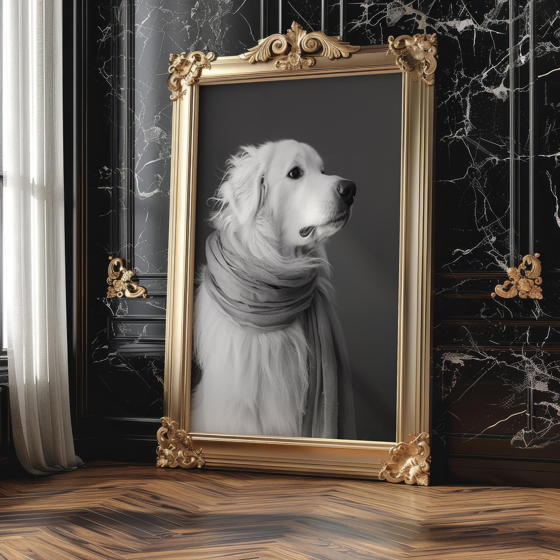 Dog Photography Retriever Pet Portrait Print | Minimalist Modern Home Decor wall art print, minimalist black and white poster, modern Scandinavian wall decor, Monohaus