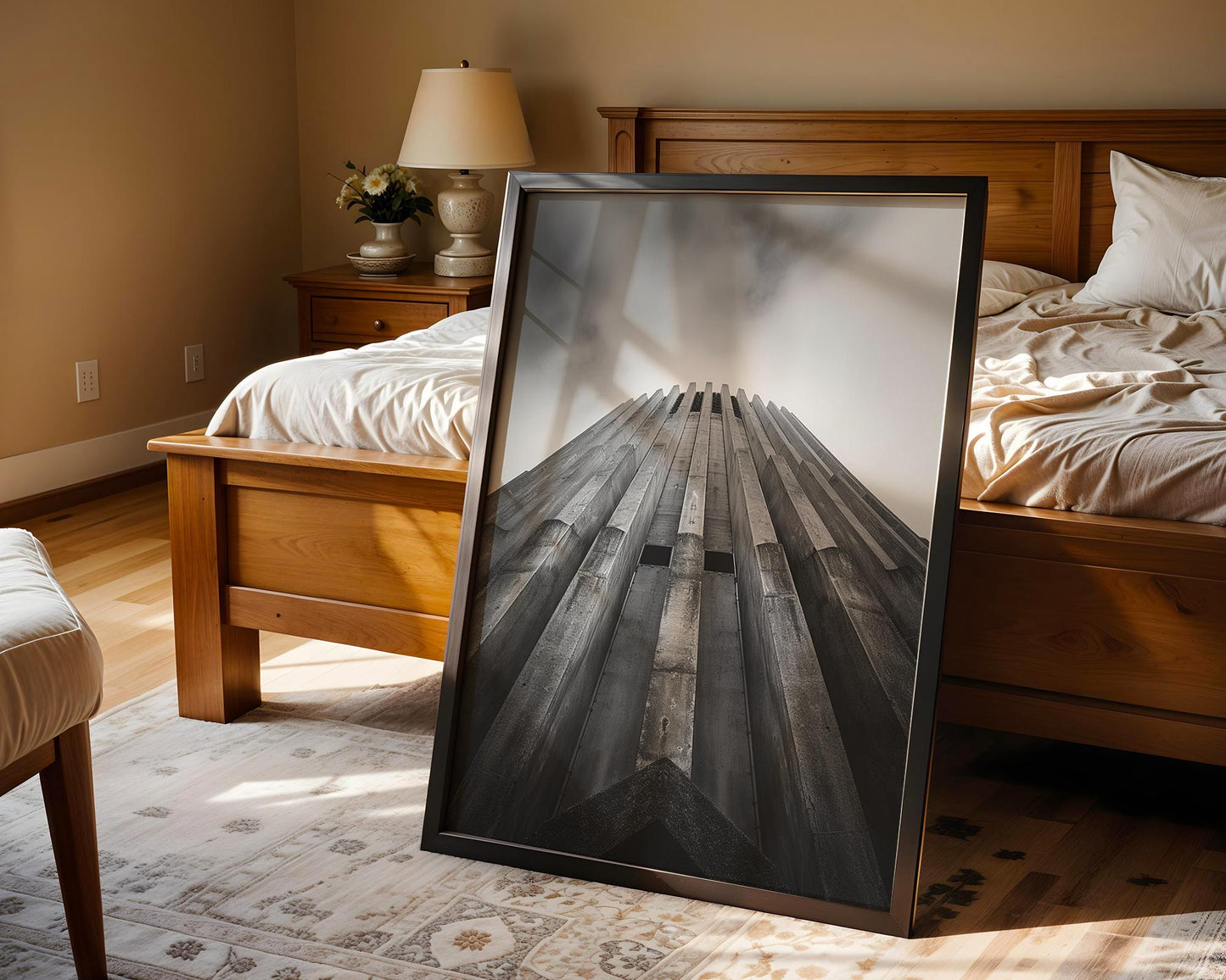 World Landmark | Hallgrímskirkja Iceland Print | Black and White Minimalist Architecture