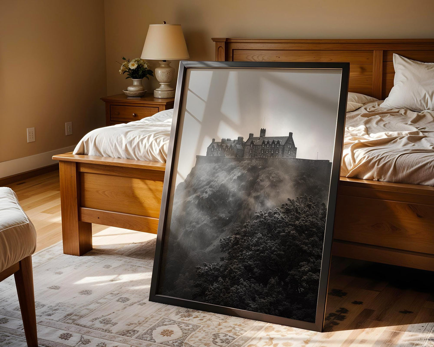 World Landmark | Edinburgh Castle Print | Moody Scotland Photography, Historic Travel Decor