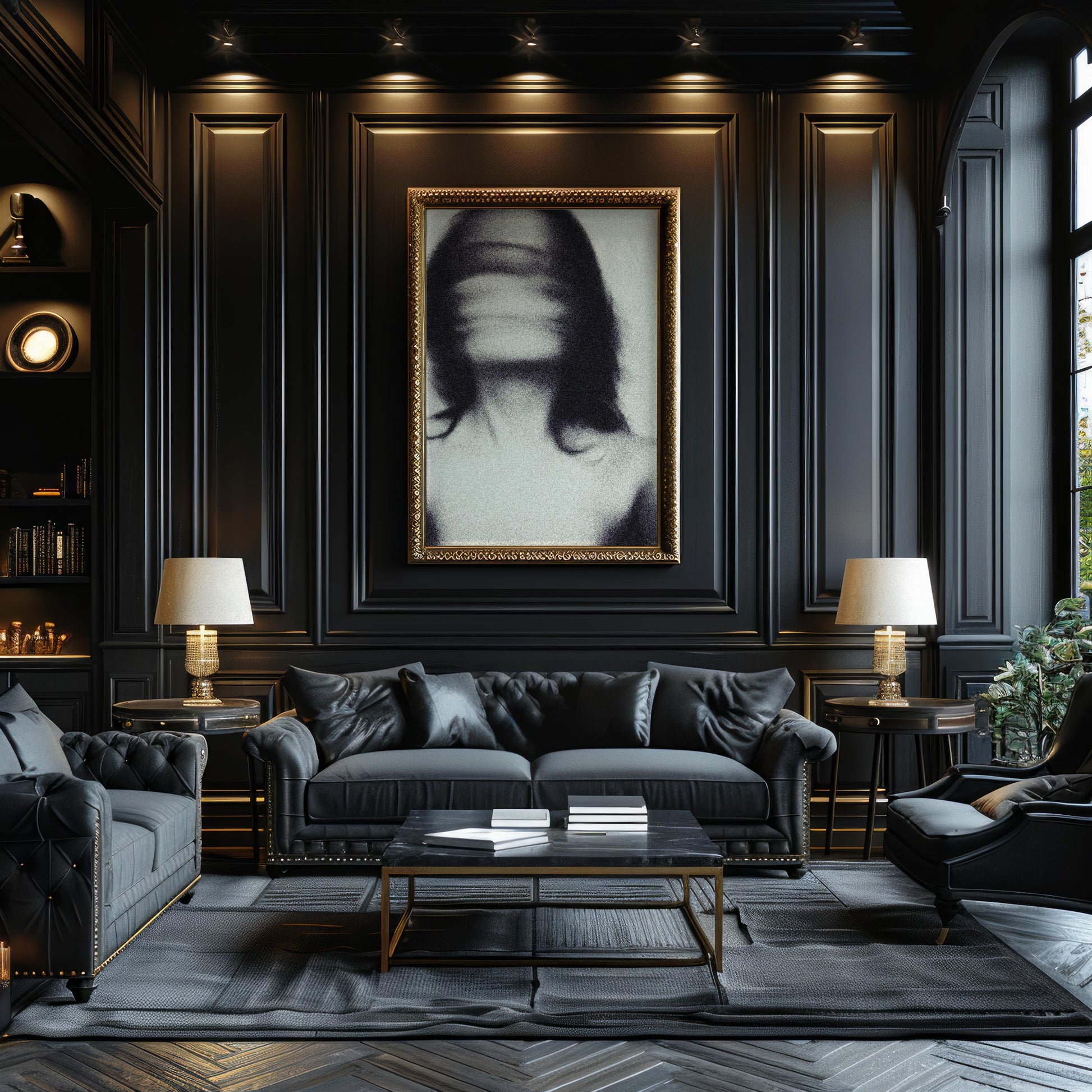 Minimal Wall Art Abstract Motion Blur Portrait | Black And White Grainy Poster abstract wall art print, geometric minimalist poster, modern Scandinavian decor, Monohaus