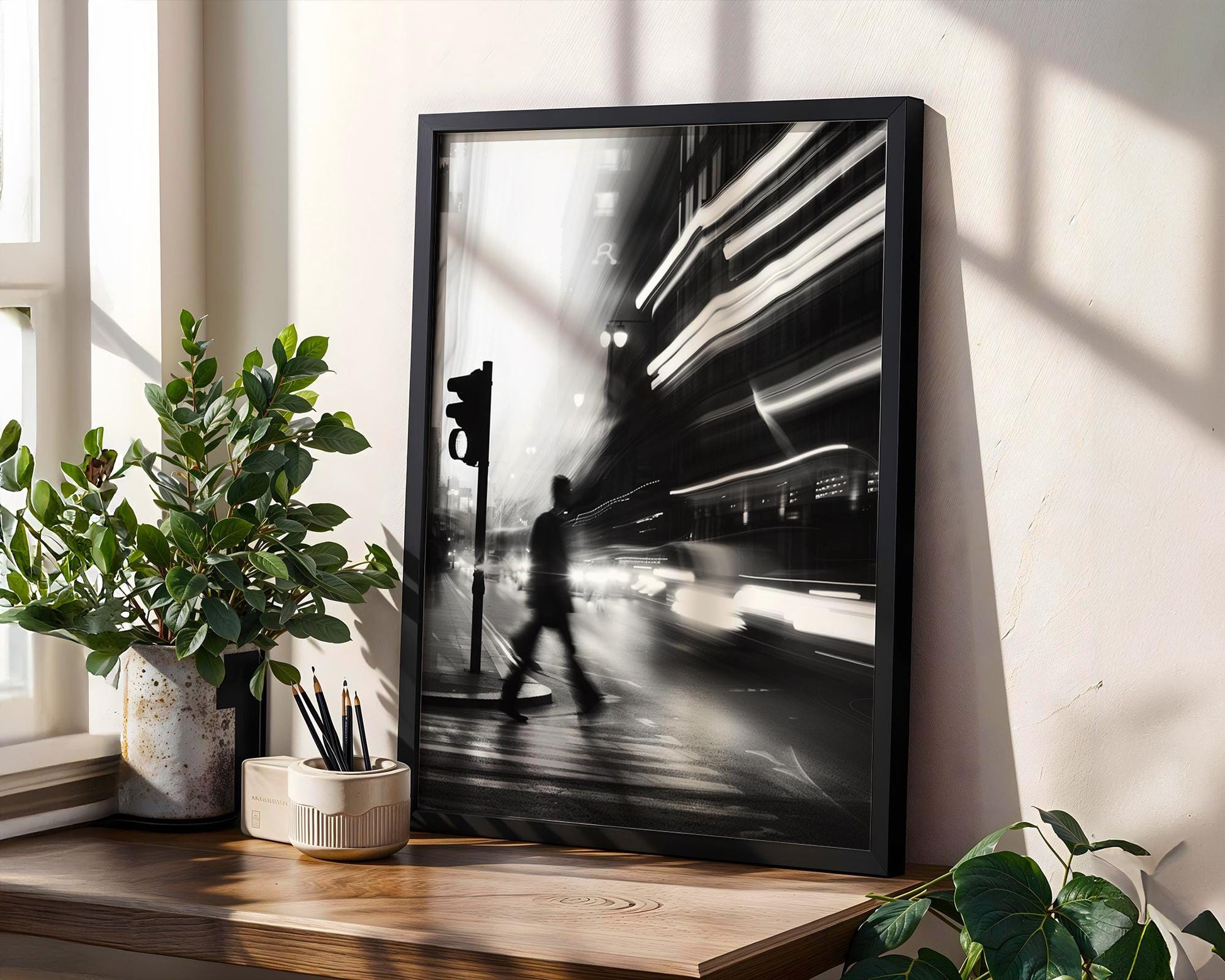 Urban Photography | Black and White Crosswalk Art Print | Urban Minimalist Decor black and white photo print, minimalist monochrome wall art poster for modern interiors, Monohaus