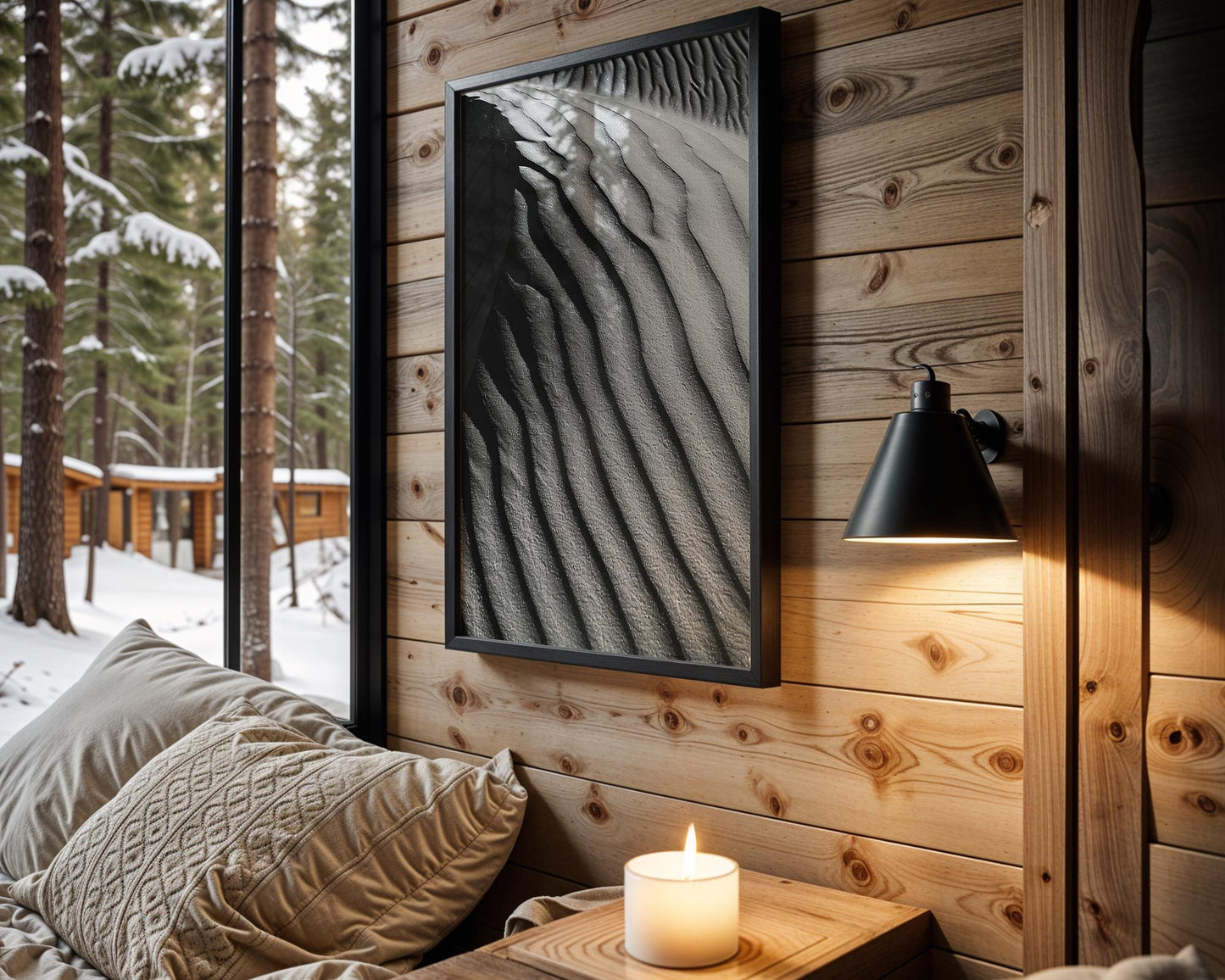 Minimal Wall Art Abstract Sand Dune Print | Minimalist Black and White Photography abstract wall art print, geometric minimalist poster, modern Scandinavian decor, Monohaus