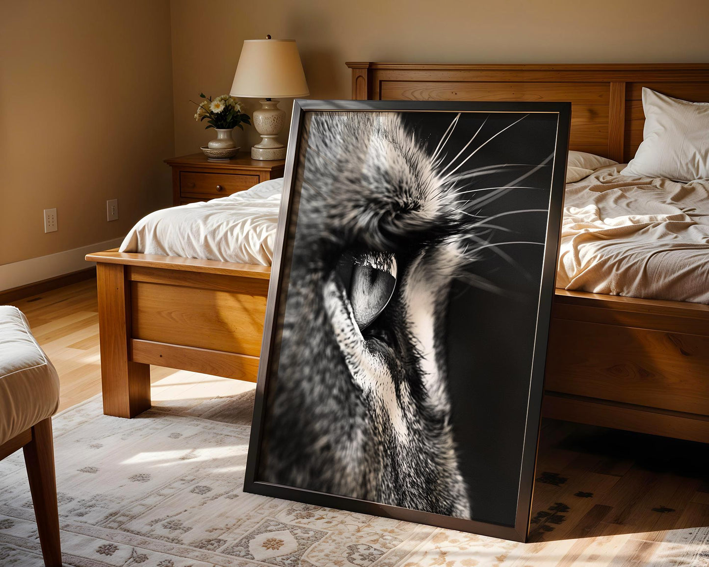 Wildlife Poster | Lion Eye Print | Minimalist Black & White Photography, Modern Safari Art wall art print, minimalist black and white poster, modern Scandinavian wall decor, Monohaus