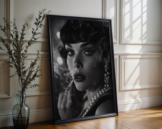 Minimal Wall Art | Retro Paris Fashion Print |  Luxury Photography wall art print, minimalist black and white poster, modern Scandinavian wall decor, Monohaus