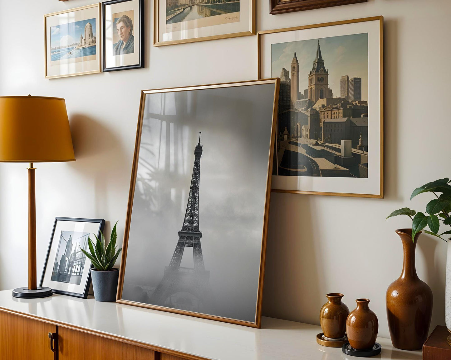 World Landmark | Eiffel Tower Photography Print | Paris Black and White Minimalist Wall Art