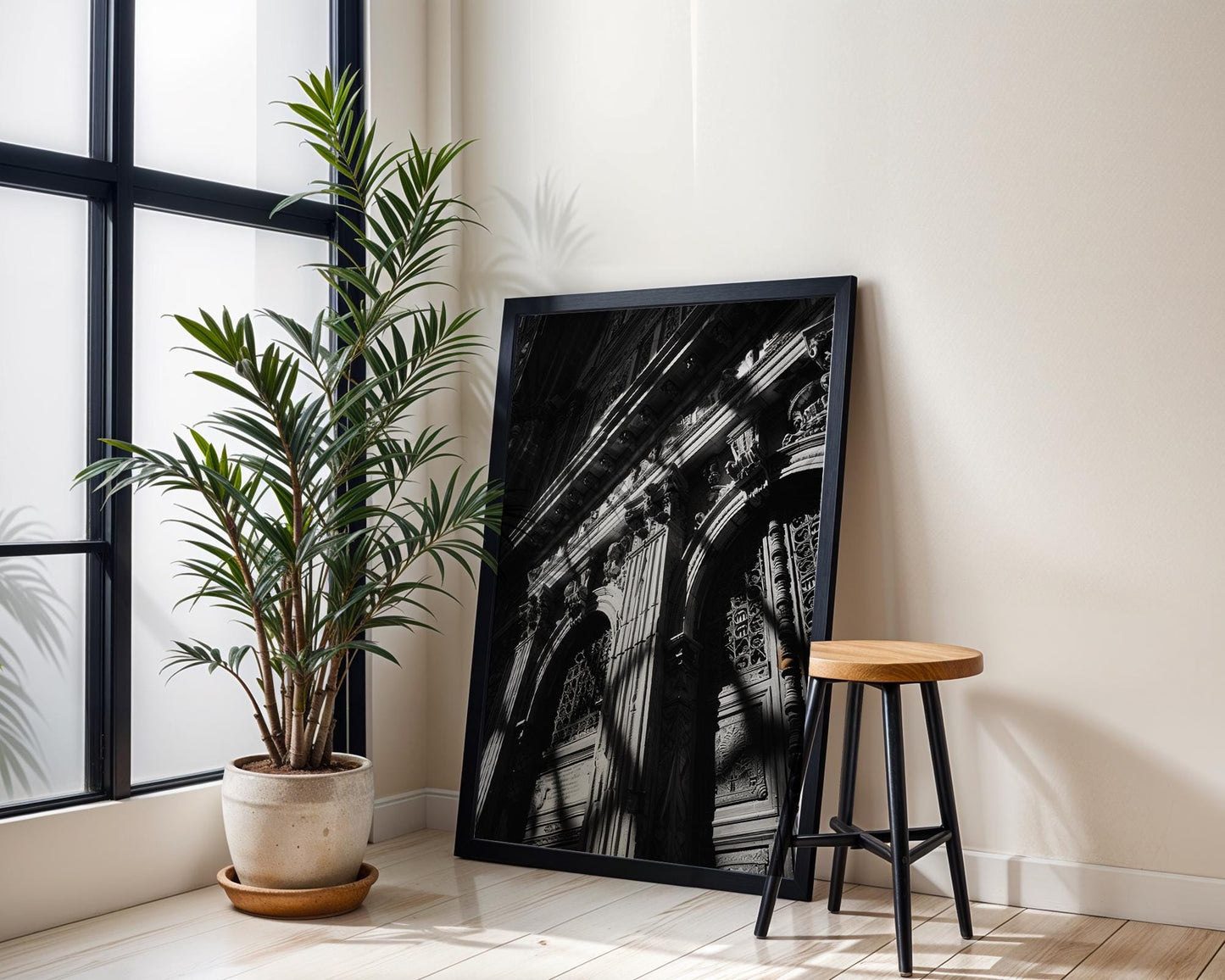 World Landmark | Seville Cathedral Print | Gothic Architecture Black & White Photography