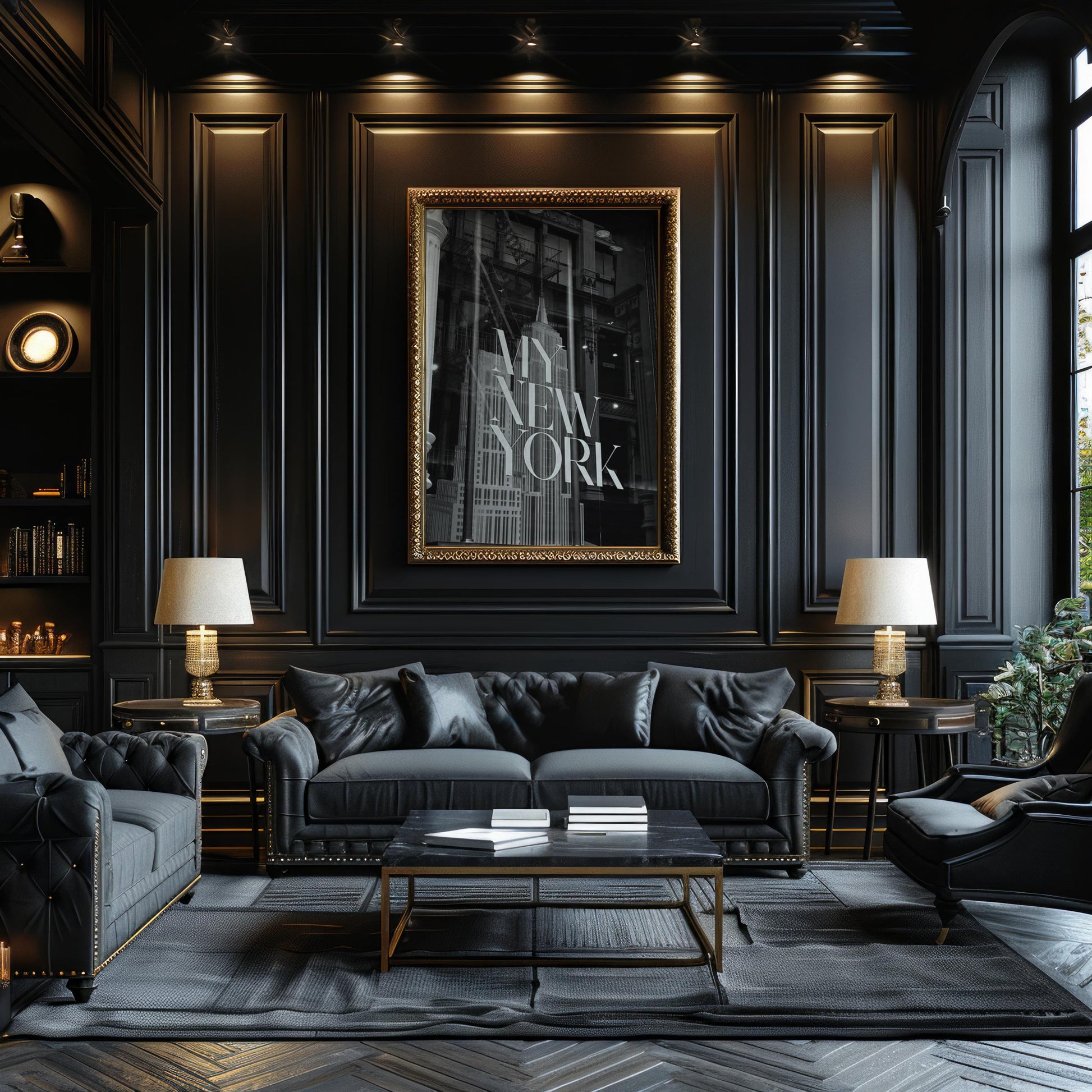 Designer Wall Art | Empire State Building Print | Black and White NYC Architectural wall art print, black and white architectural poster, minimalist modern Scandinavian wall decor, Monohaus