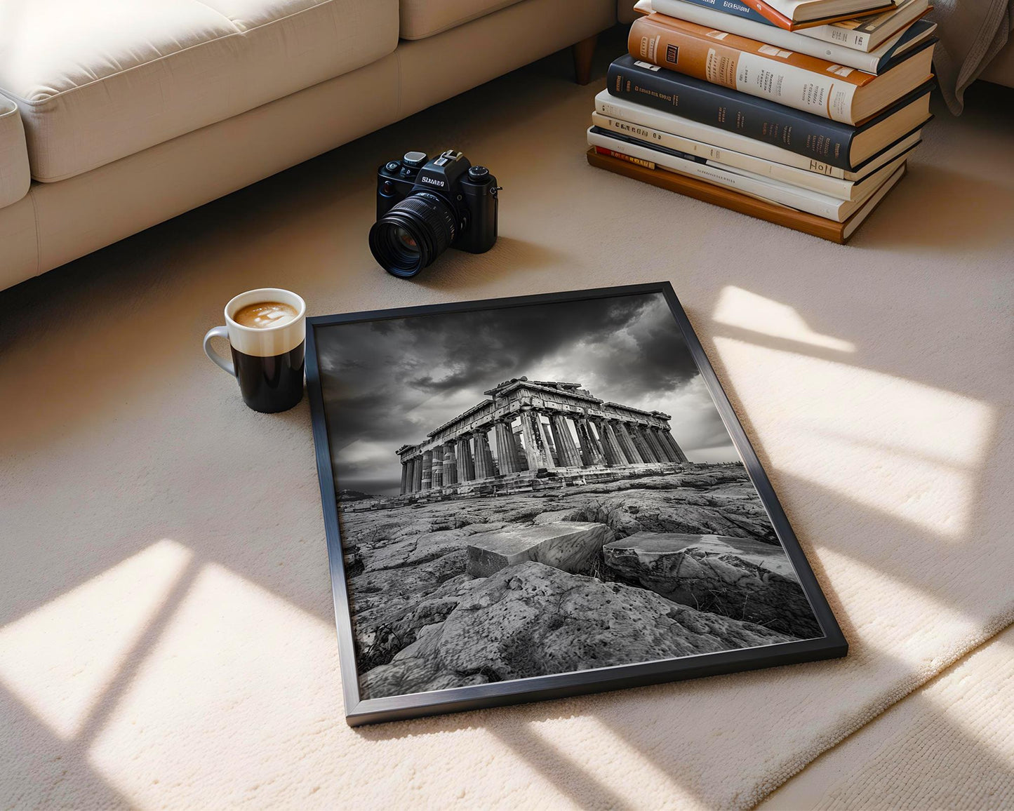 World Landmark | Parthenon, Athens Black and White Print | Ancient Greece Wall Art