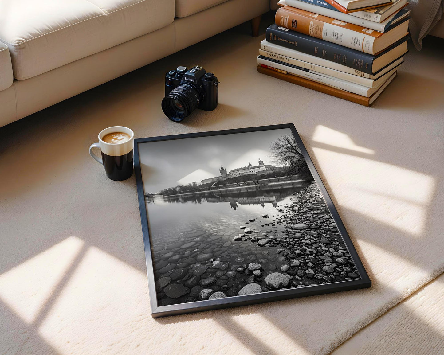 World Landmark | Krakow Castle Black and White Photography Print | Polish Architecture