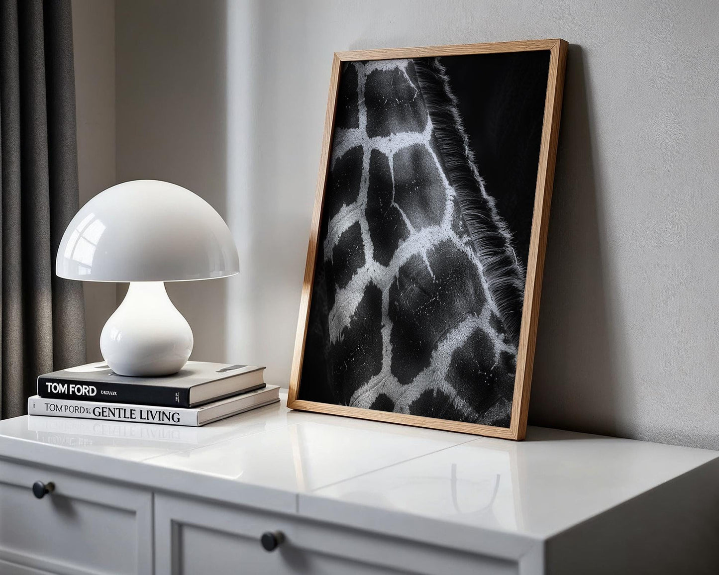 Wildlife Poster | Giraffe Print | Black & White Safari Photography, Modern Wall Art wall art print, minimalist black and white poster, modern Scandinavian wall decor, Monohaus