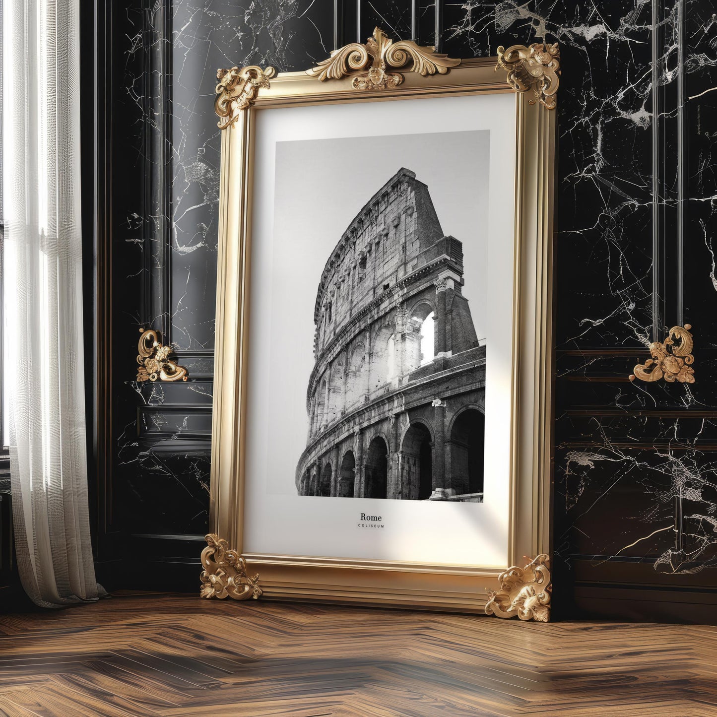 World Landmark | Rome Colosseum Print | Black and White Photography, Italian Architecture wall art print, black and white architectural poster, minimalist modern Scandinavian wall decor, Monohaus