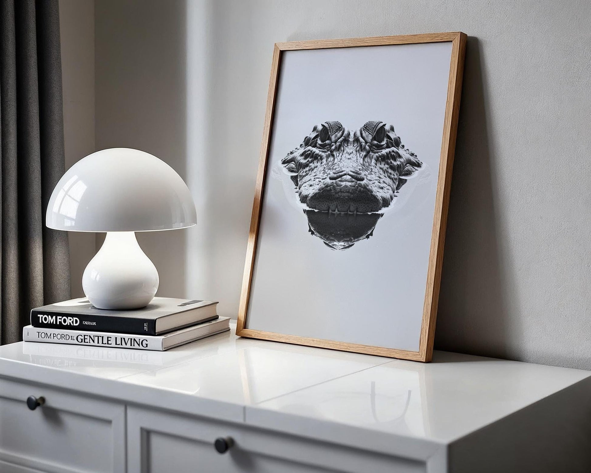 Wildlife Poster | Crocodile Photography Print | Minimalist Black & White  Art wall art print, minimalist black and white poster, modern Scandinavian wall decor, Monohaus