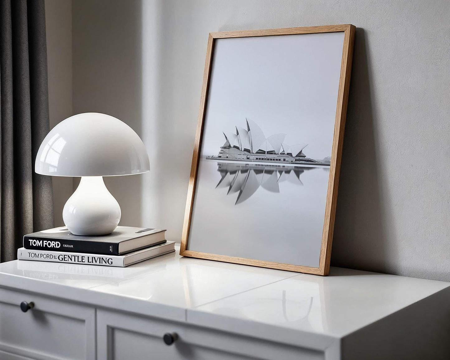 World Landmark | Sydney Opera House Print | Minimalist Black and White Architecture wall art print, black and white architectural poster, minimalist modern Scandinavian wall decor, Monohaus