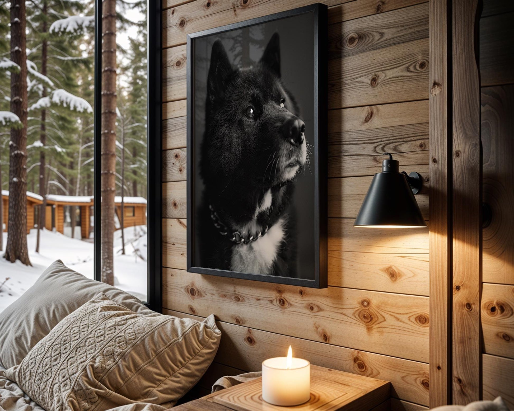 Dog Photography Black & White Pet Print | Minimal Modern Poster wall art print, minimalist black and white poster, modern Scandinavian wall decor, Monohaus