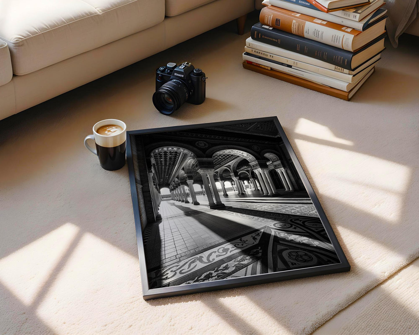 World Landmark | Plaza de España Seville Print | Black and White Spanish Architecture Photography