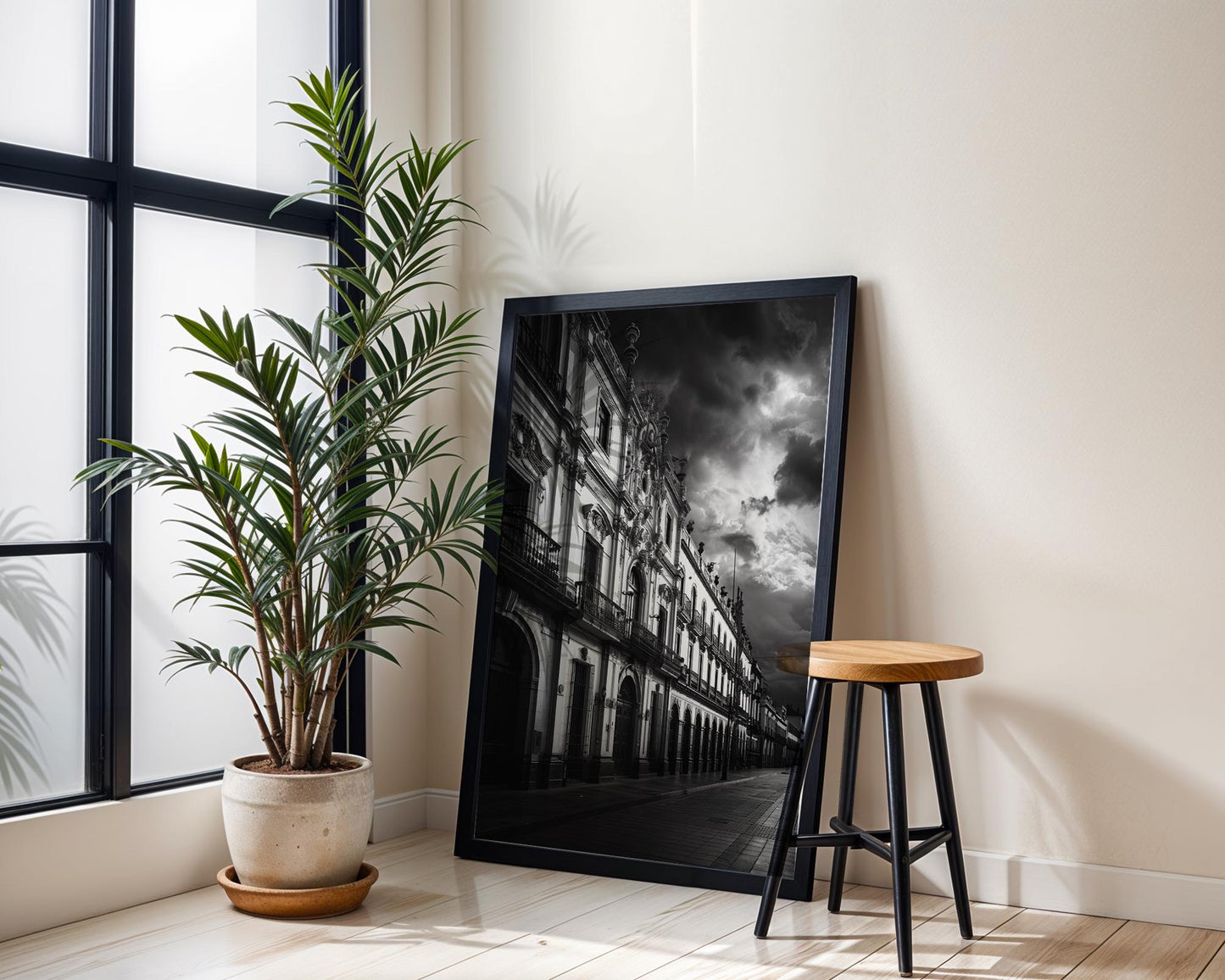 World Landmark | Puebla Mexico Print | Baroque Architecture Photography, Black and White wall art print, black and white architectural poster, minimalist modern Scandinavian wall decor, Monohaus