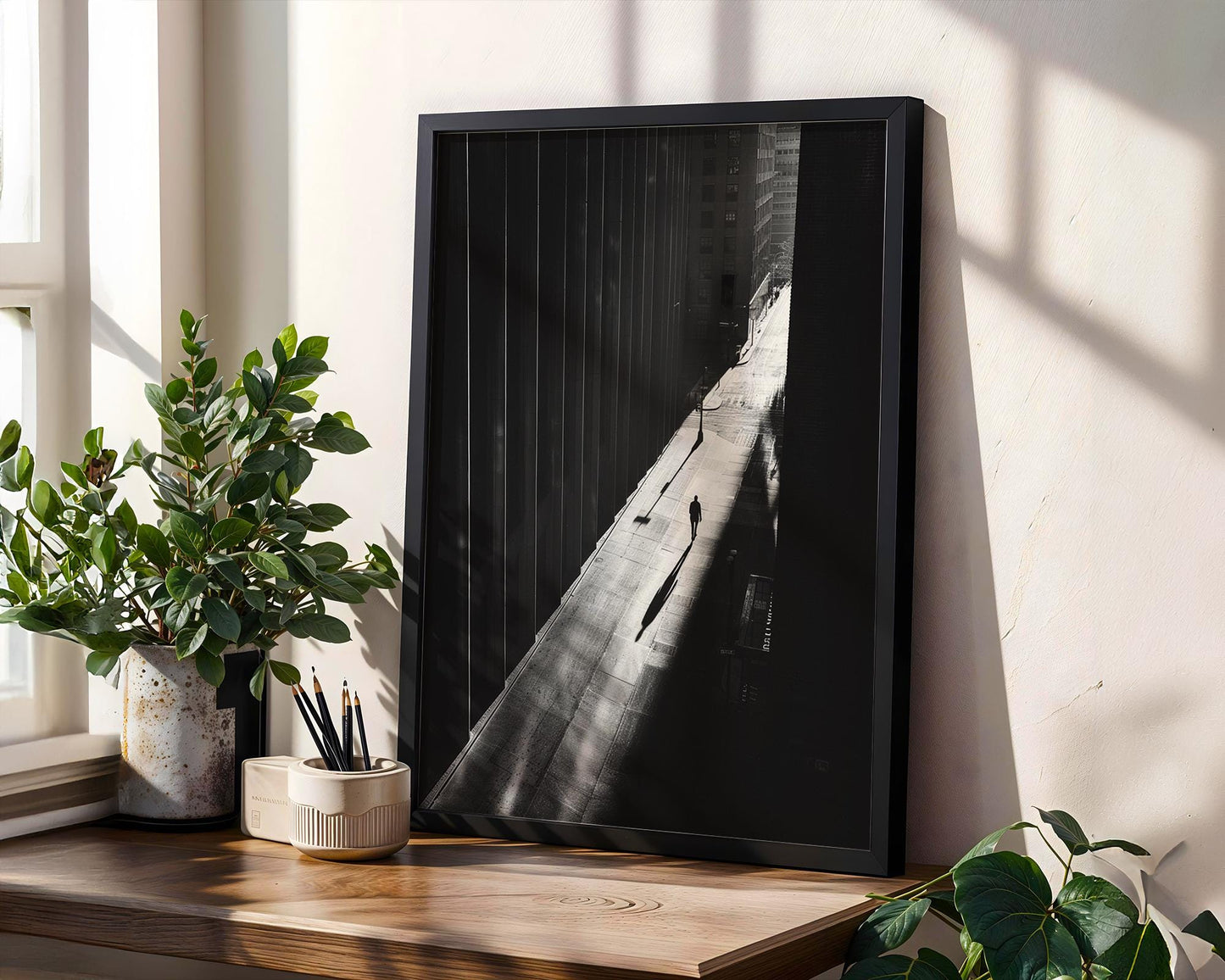 City Street Photography Print | Black and White Urban Wall Art wall art print, black and white architectural poster, minimalist modern Scandinavian wall decor, Monohaus