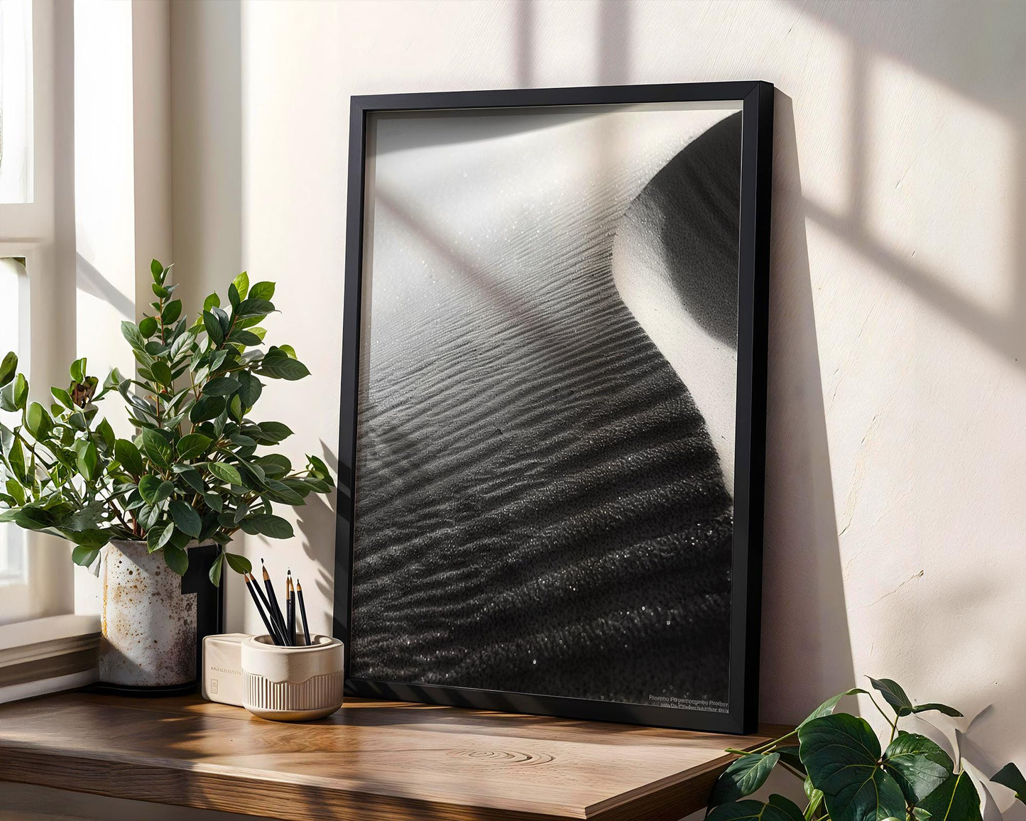 Botanical Photo | Minimalist Sand Dunes Print | Black and White Nature Photography wall art print, minimalist black and white poster, modern Scandinavian wall decor, Monohaus