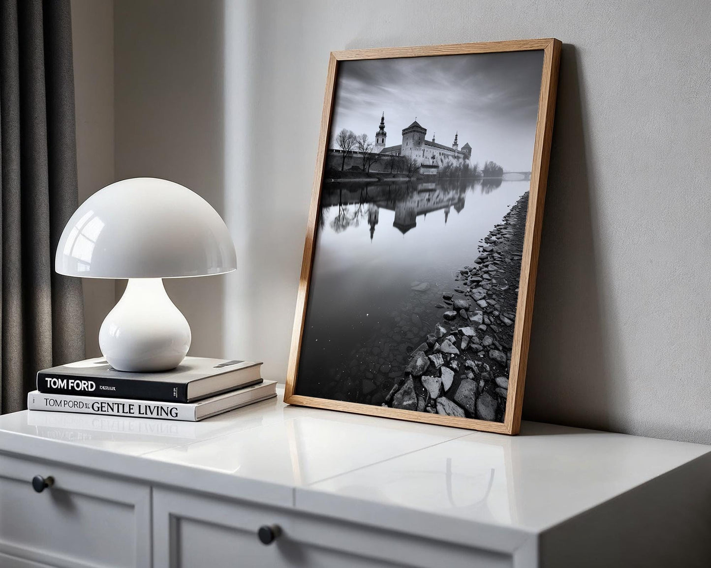 World Landmark | Krakow Castle Photography Print | Black and White Architecture Wall Art wall art print, black and white architectural poster, minimalist modern Scandinavian wall decor, Monohaus