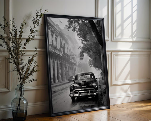 World Landmark | Havana Cuba Street Photography Print | Vintage Car Wall Art