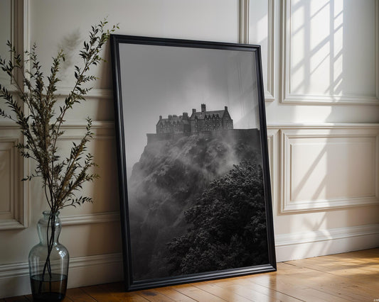 World Landmark | Edinburgh Castle Print | Moody Scotland Photography, Historic Travel Decor