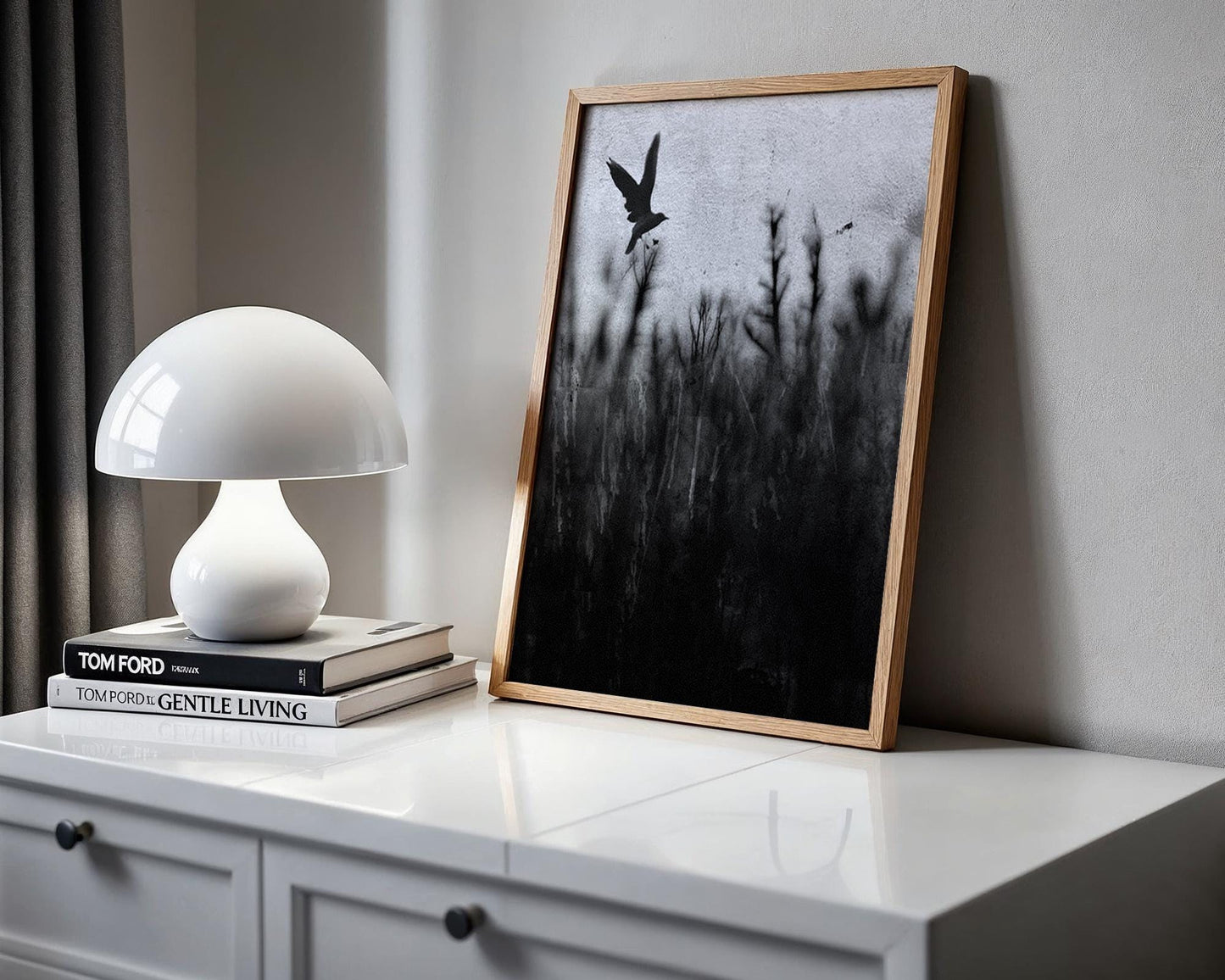 Black and White Bird Photography Print | Modern Minimalist Wall Art wall art print, minimalist black and white poster, modern Scandinavian wall decor, Monohaus