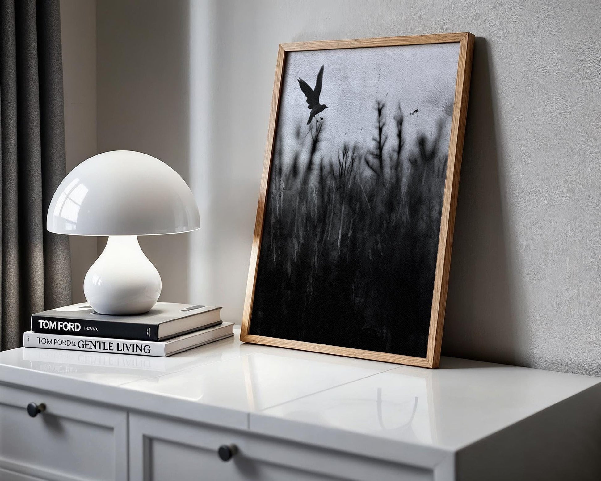 Black and White Bird Photography Print | Modern Minimalist Wall Art wall art print, minimalist black and white poster, modern Scandinavian wall decor, Monohaus