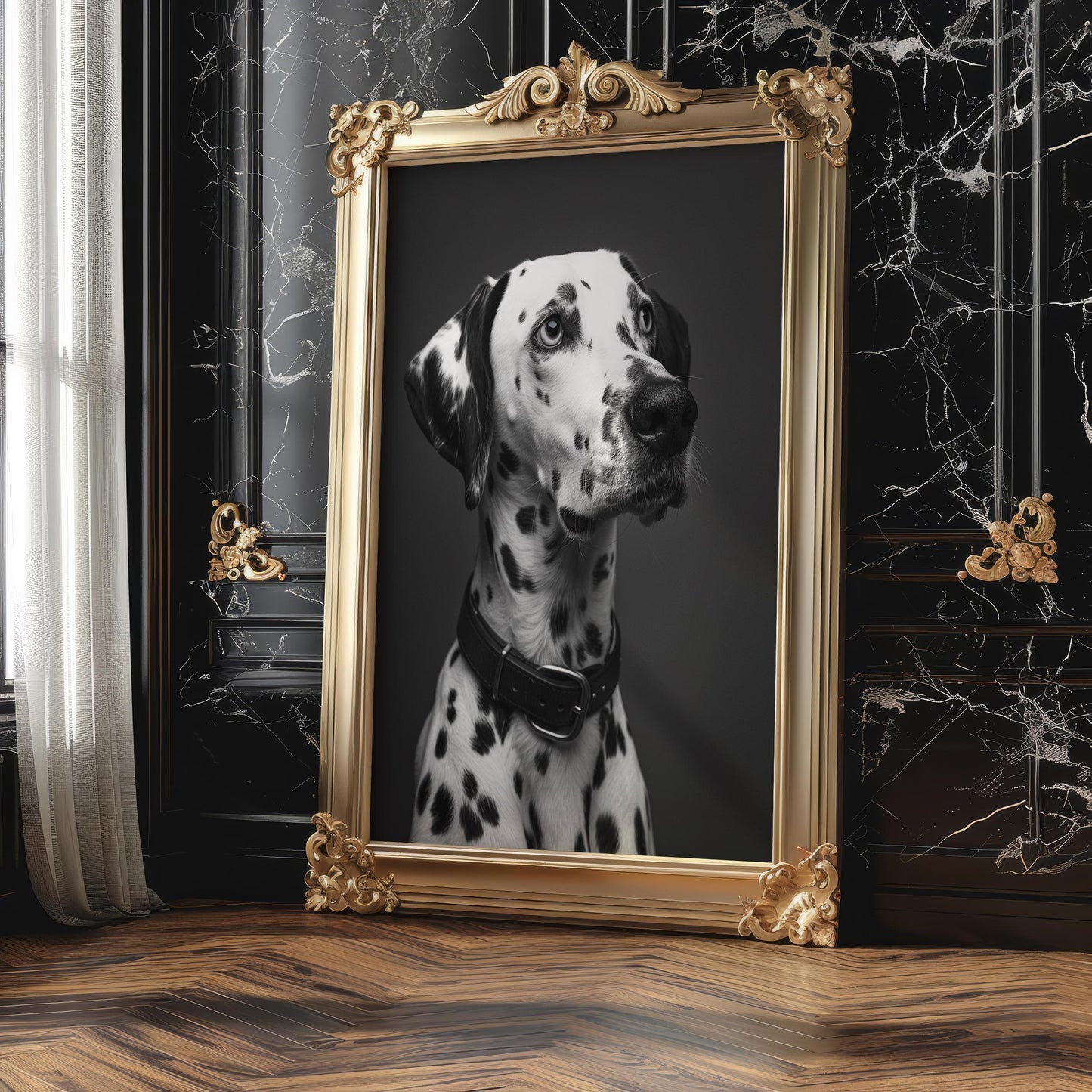 Dog Photography Dalmatian | Black and White Animal Poster | Modern Pet Print wall art print, minimalist black and white poster, modern Scandinavian wall decor, Monohaus