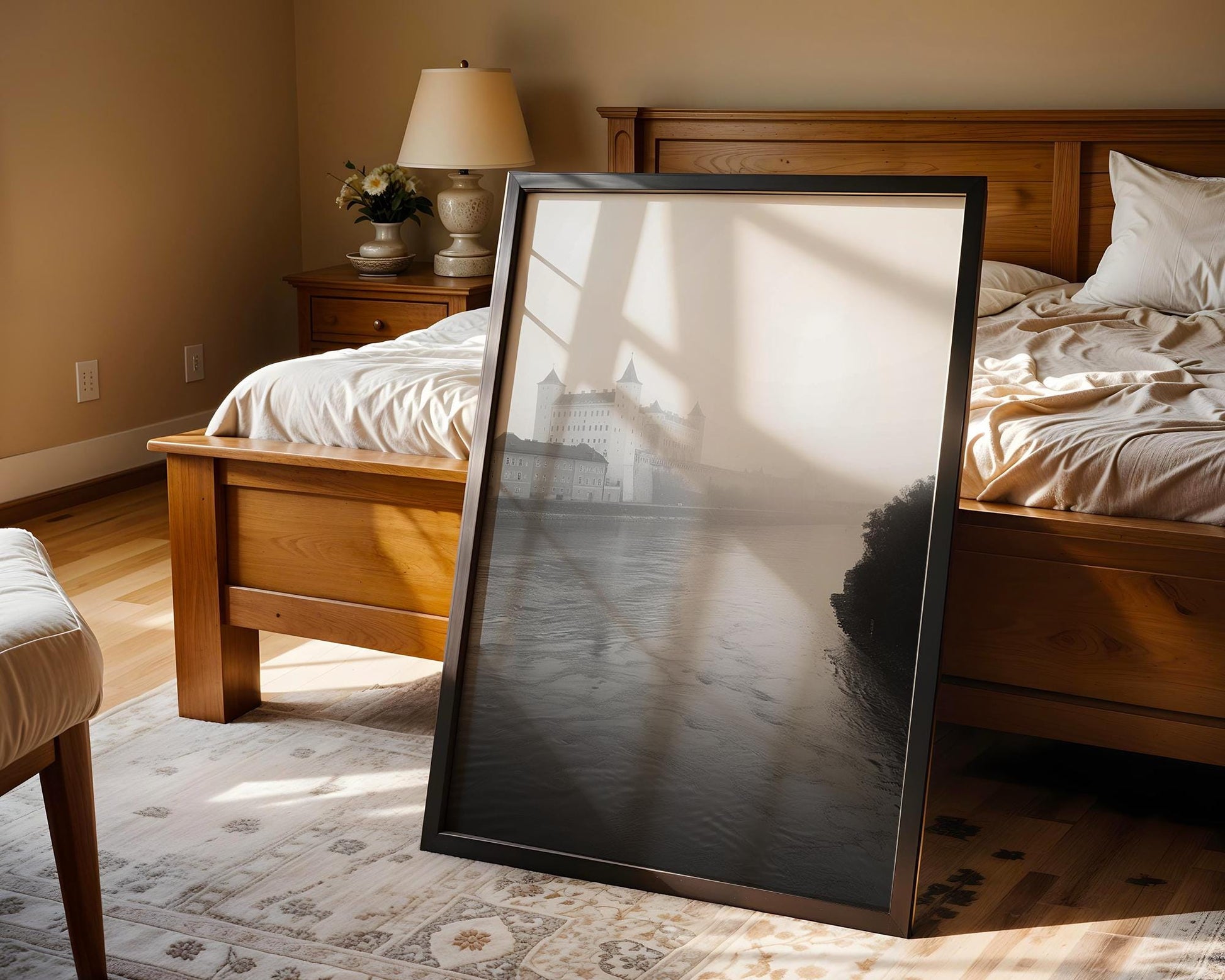 World Landmark | Bratislava Castle Print | Black and White European Architecture Photography wall art print, black and white architectural poster, minimalist modern Scandinavian wall decor, Monohaus